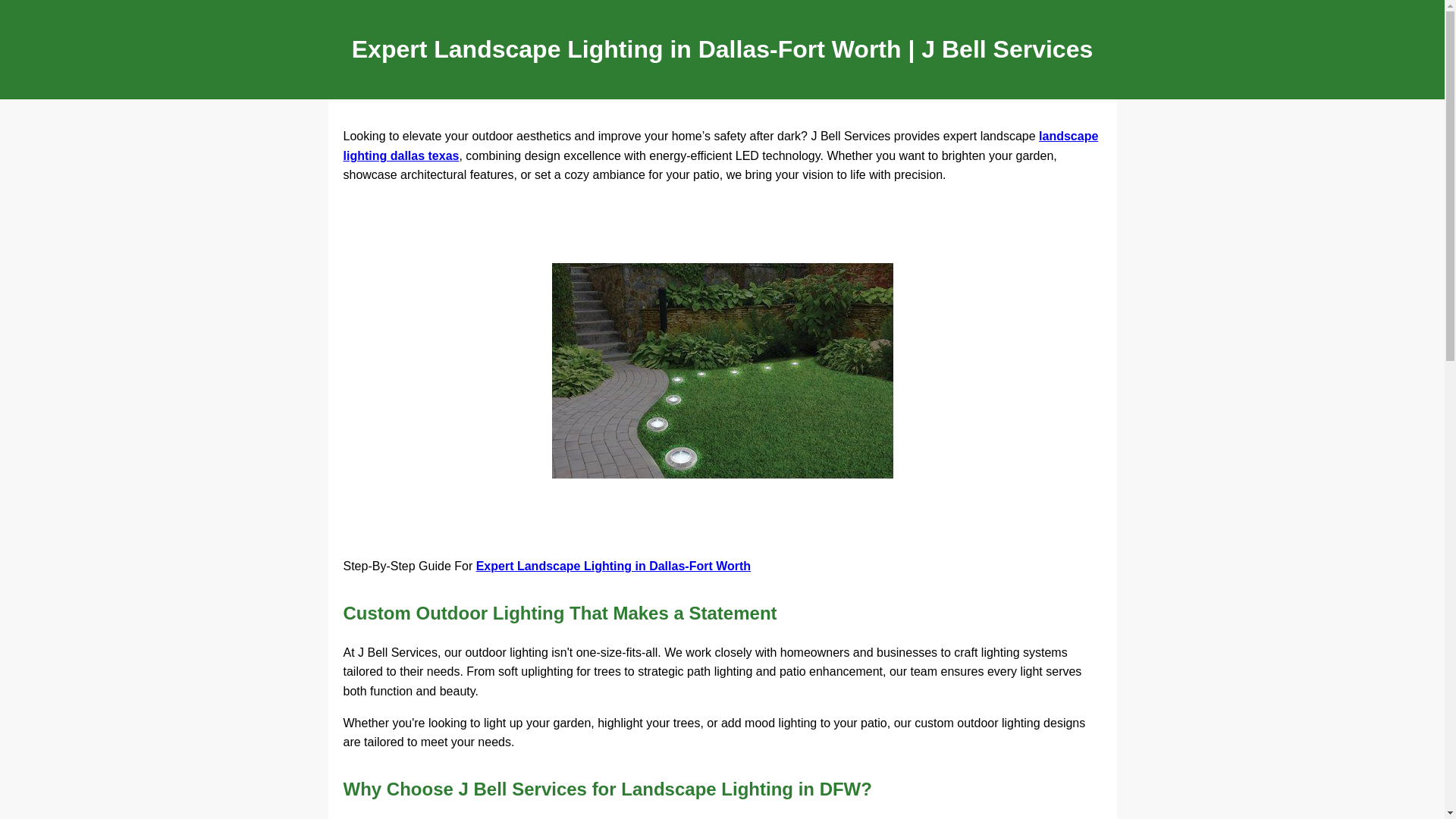 website screenshot of https://ledlandscapelightingbyjbell.pages.dev/