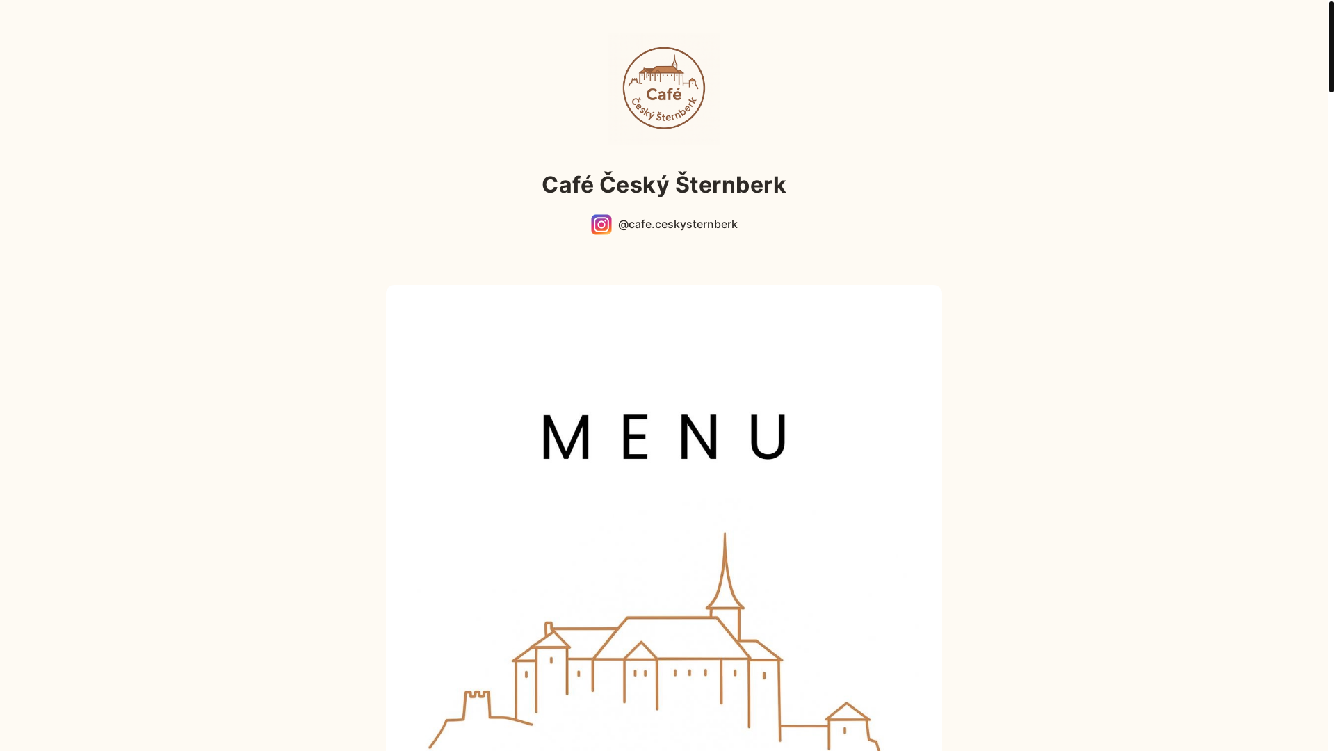 website screenshot of https://cafeceskysternberk.cz/