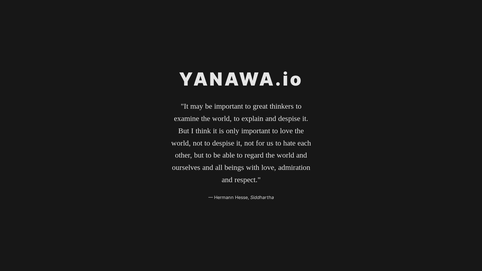 website screenshot of https://yanawa.pages.dev/