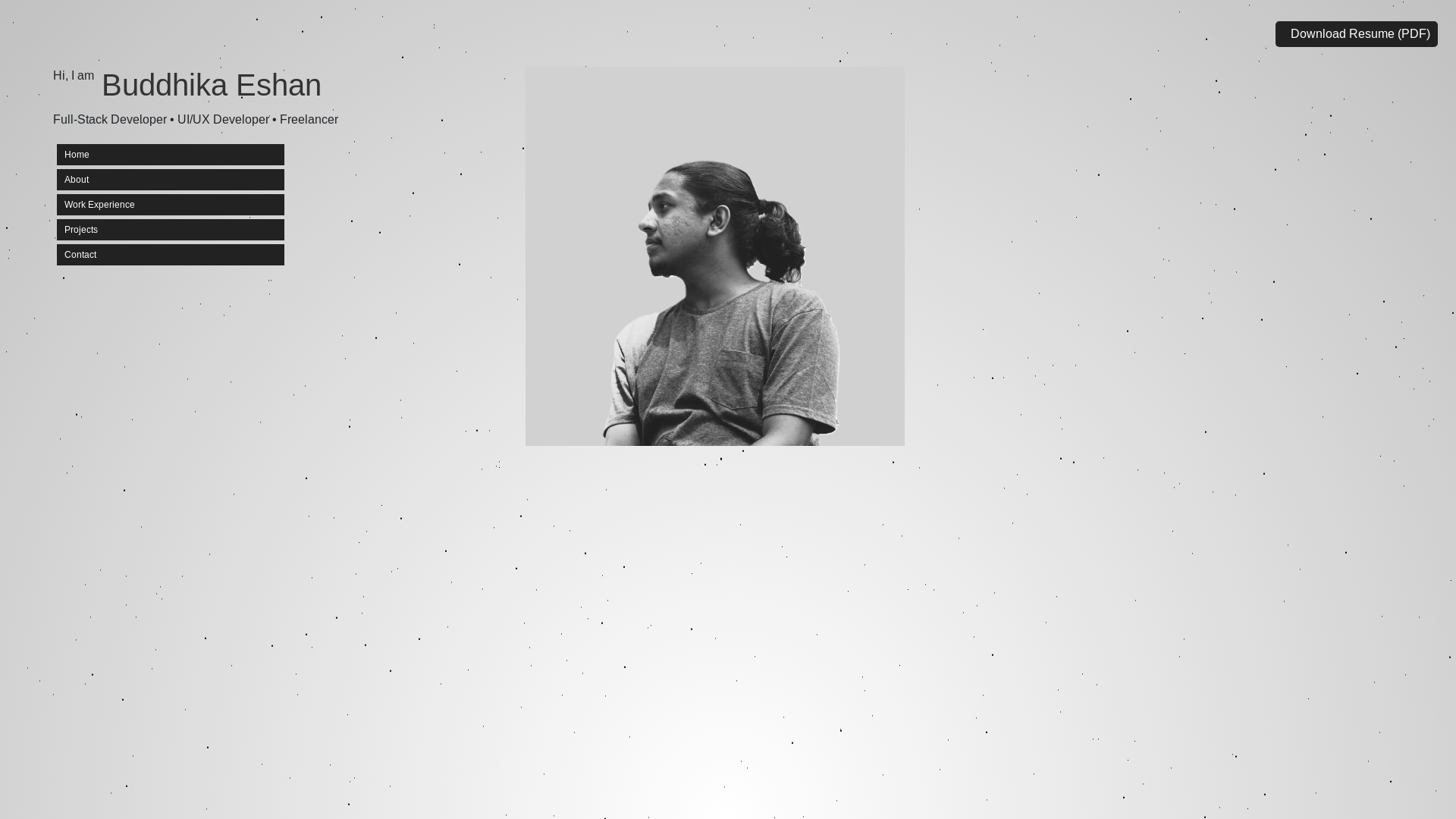 website screenshot of https://buddhikaeshan.pages.dev/