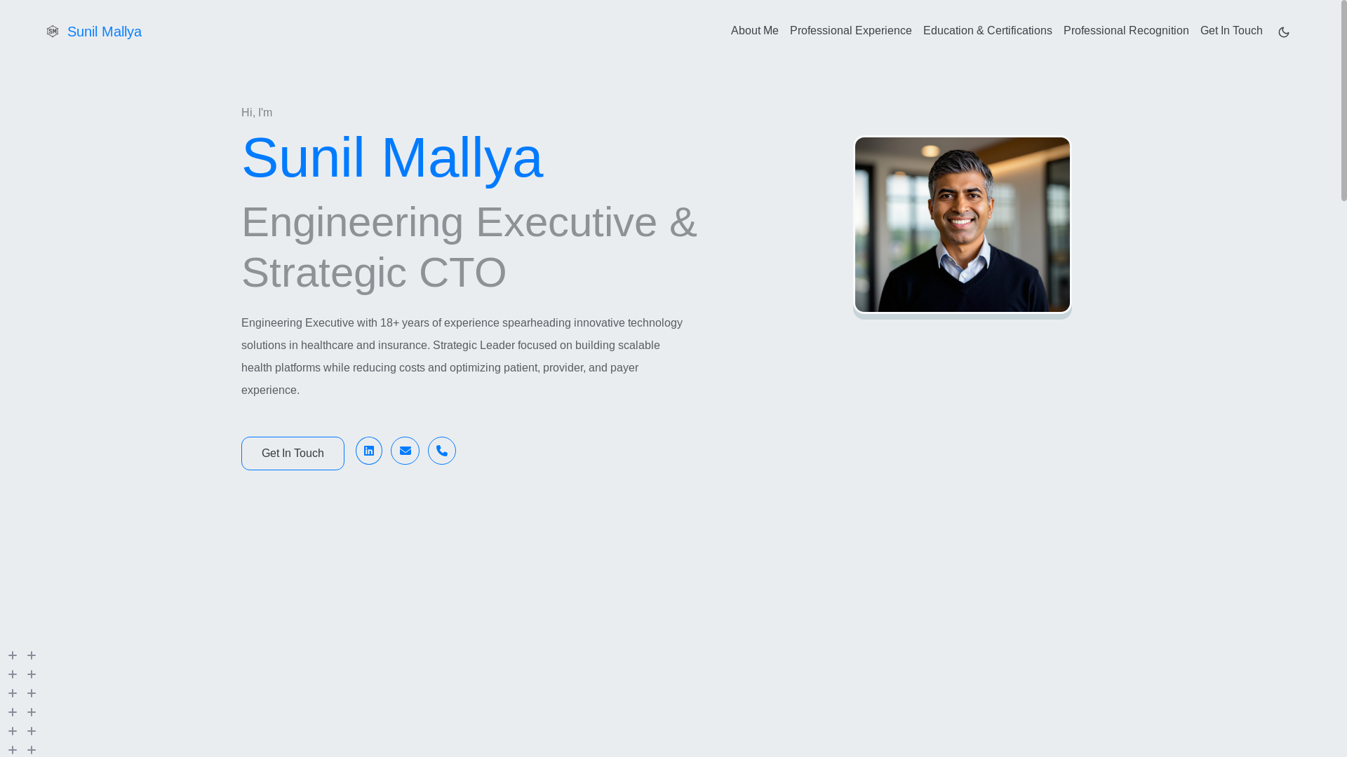 website screenshot of https://sunil-mallya-com.pages.dev/