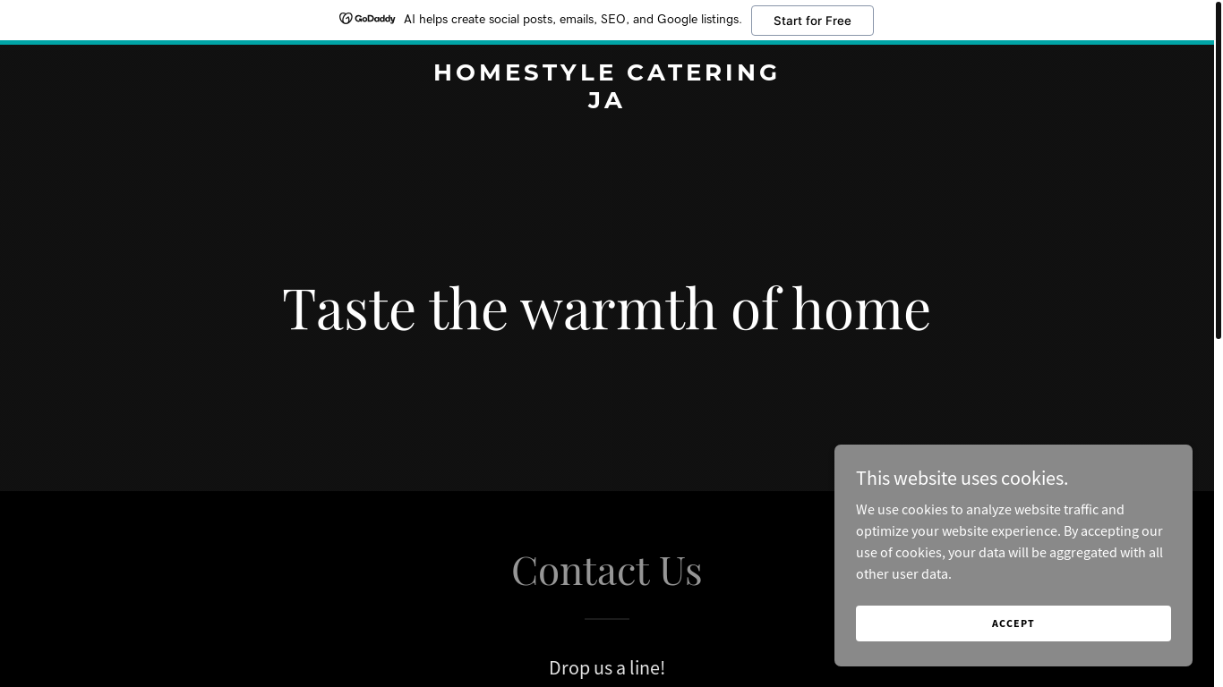 website screenshot of https://homestylecateringja.com/