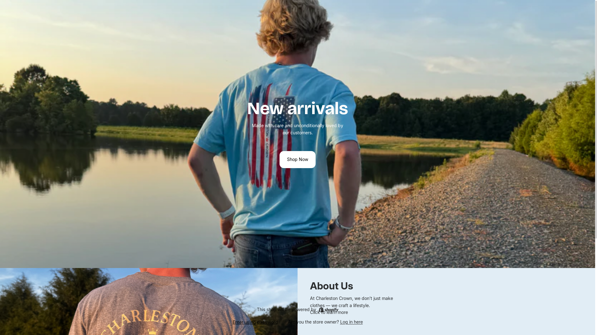 website screenshot of https://charlestoncrown.com/