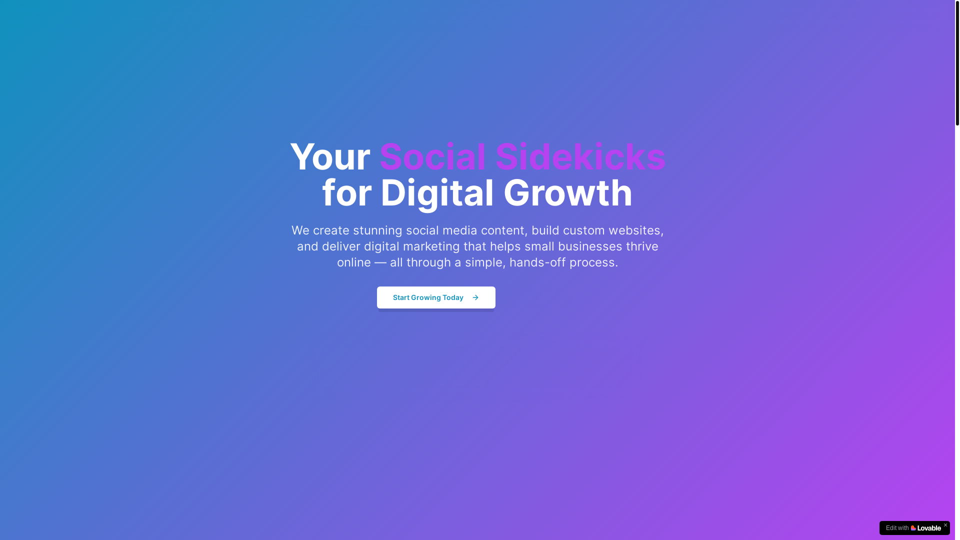 website screenshot of https://socialsidekicks-grow.com/