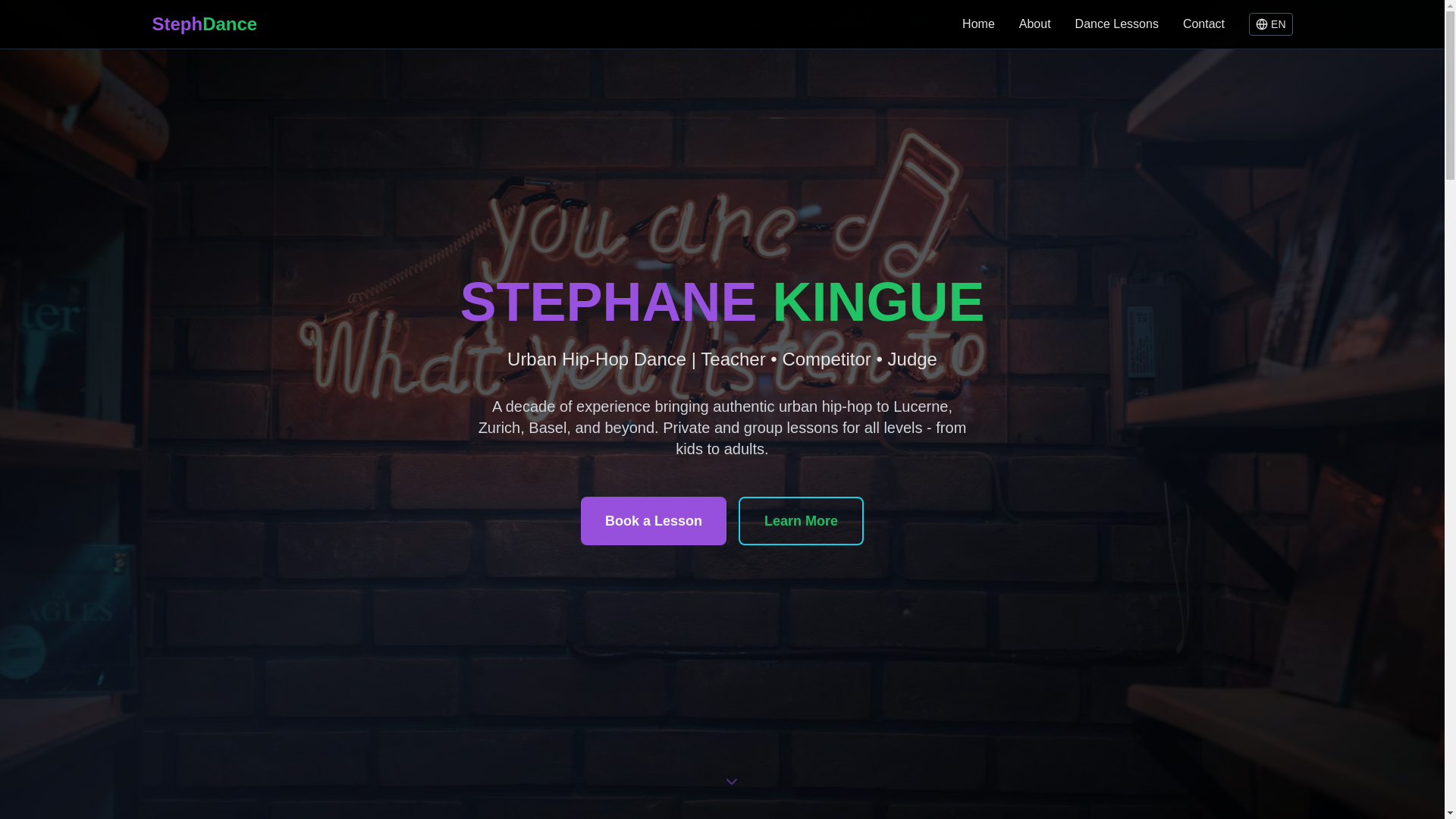 website screenshot of https://urbandanceswitzerland.com/