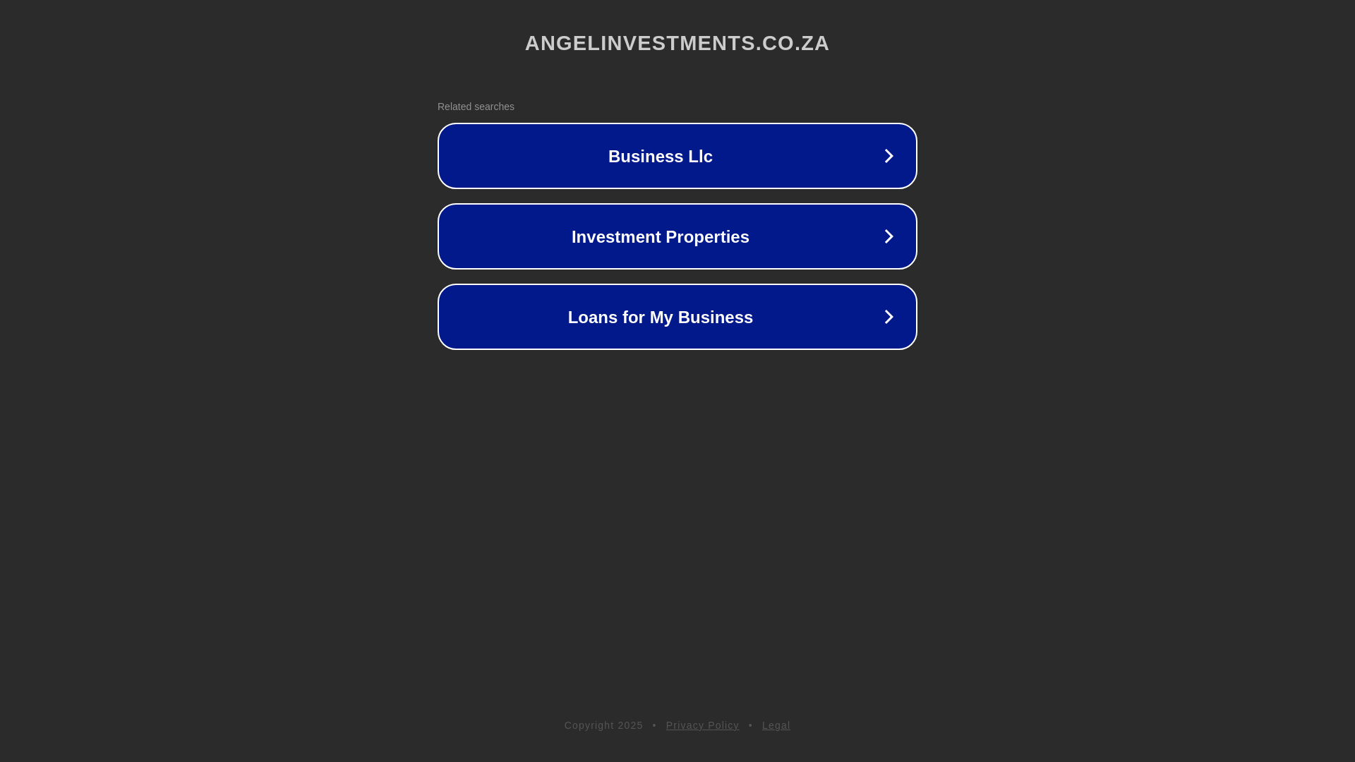 website screenshot of https://angelinvestments.co.za/