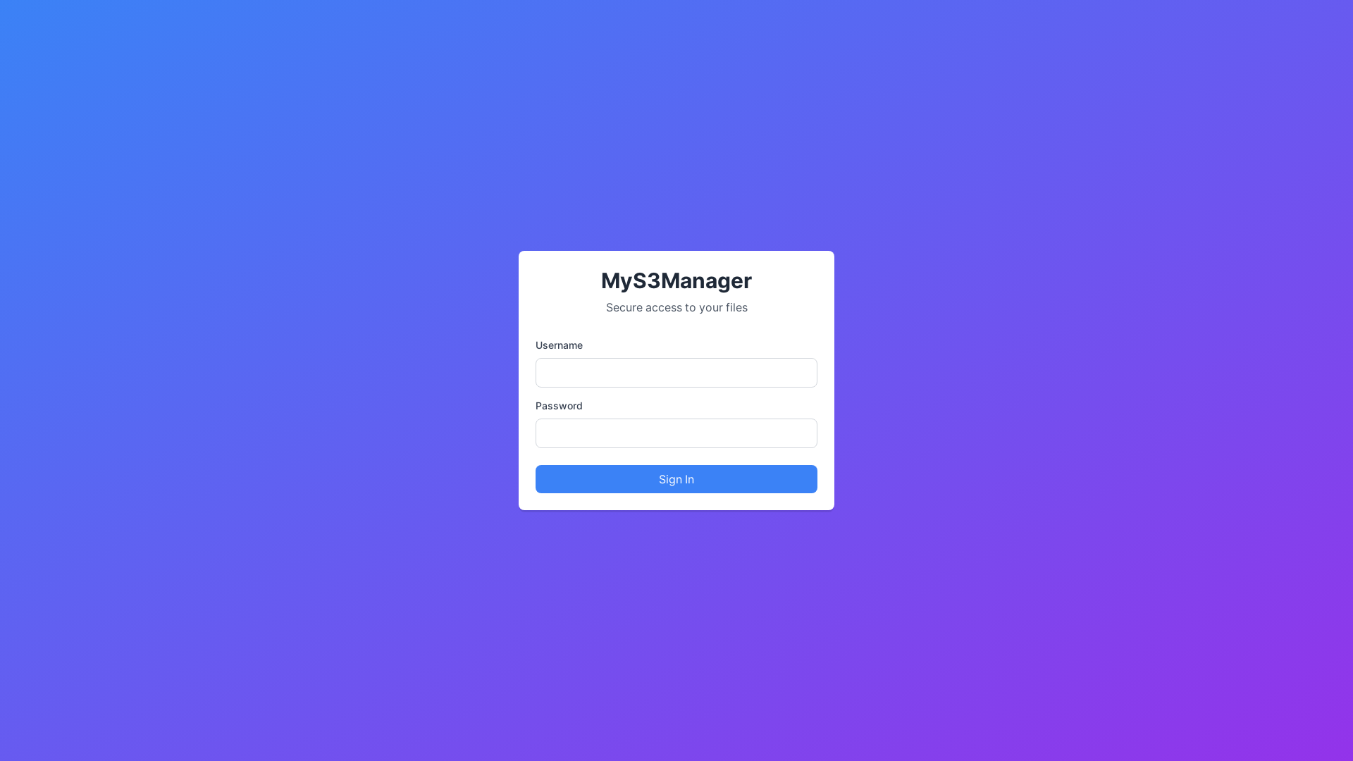 website screenshot of https://mys3manager.pages.dev/
