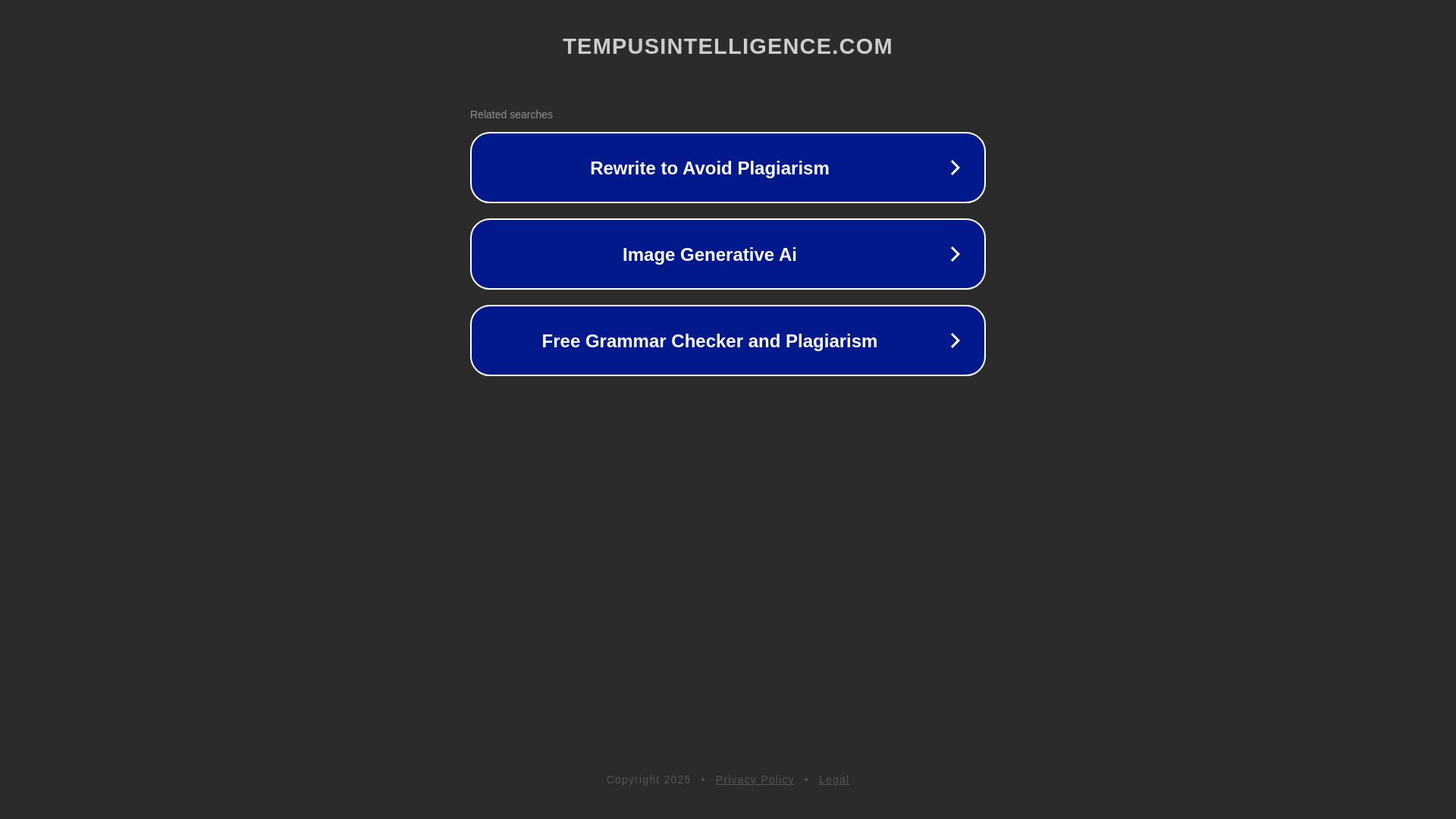 website screenshot of https://tempusintelligence.com/