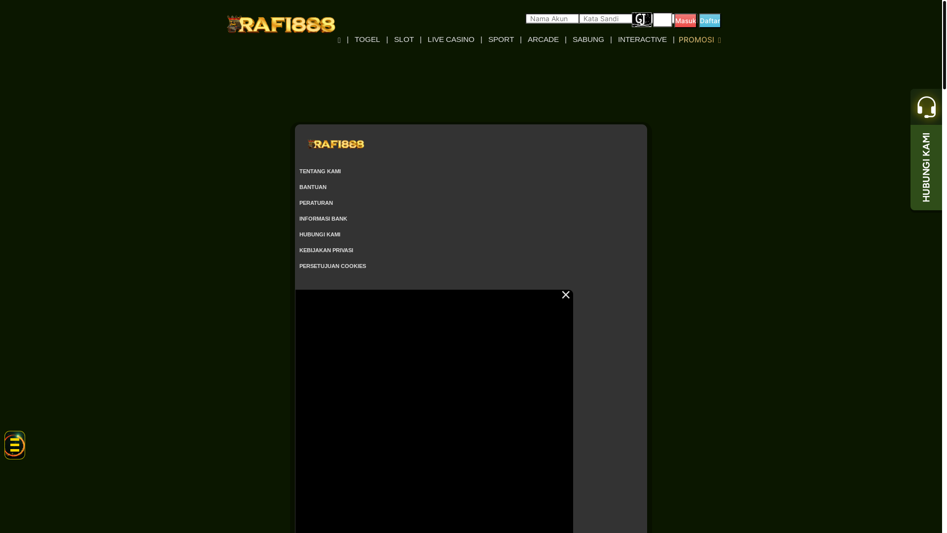website screenshot of https://rafi888marketjackpot.com/
