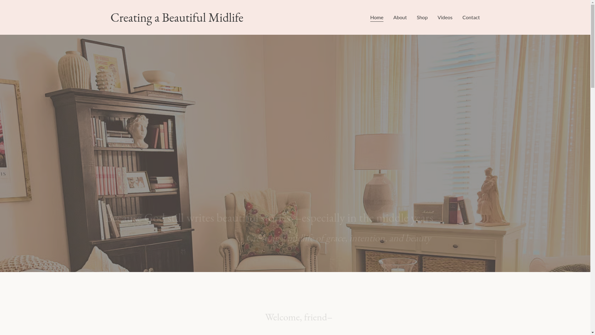 website screenshot of https://creatingabeautifulmidlife.com/