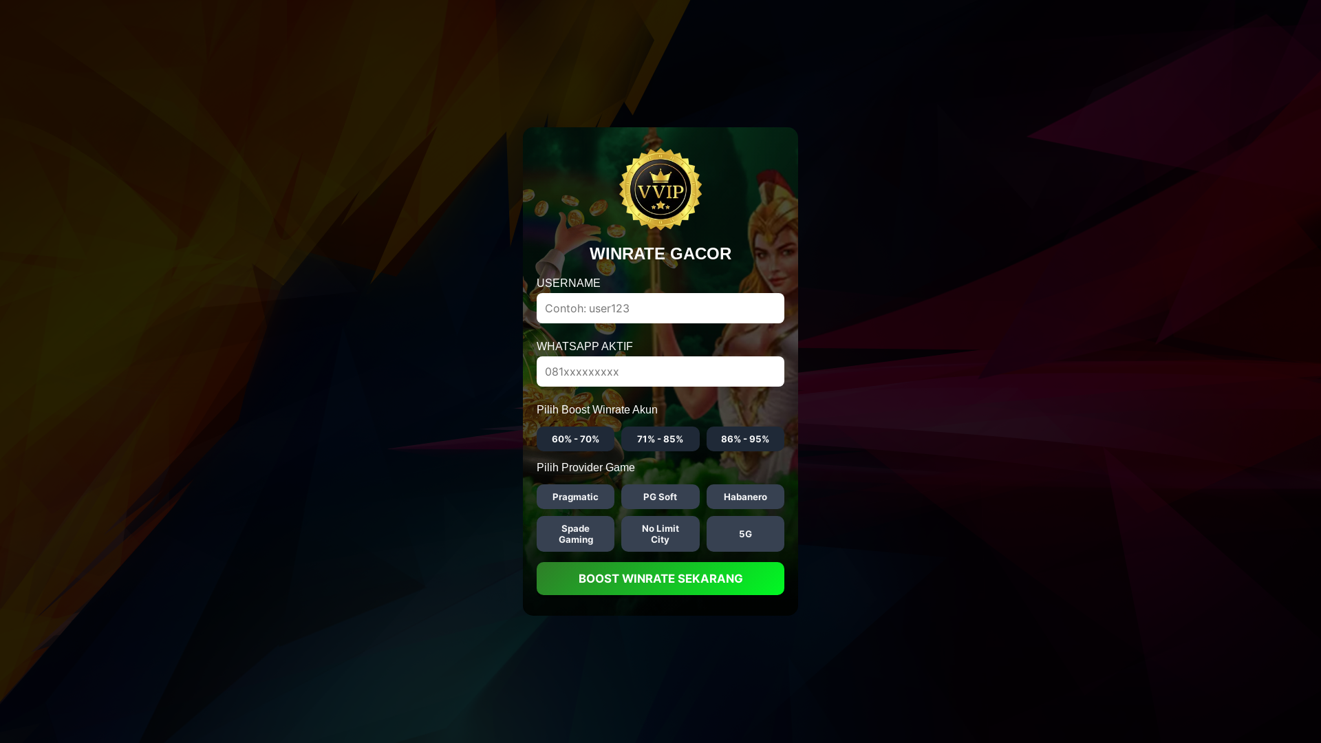 website screenshot of https://testwinrate1.store/