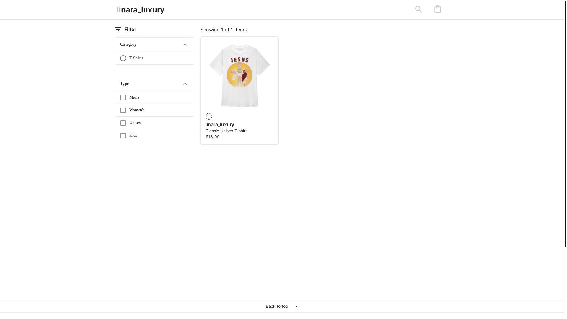 website screenshot of https://linaraluxury.store/