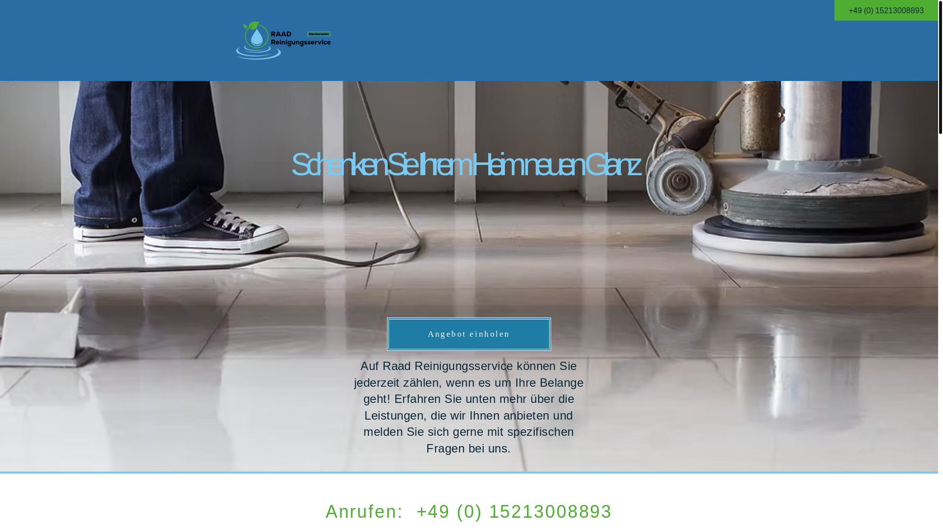website screenshot of https://raad-reinigungsservice.de/