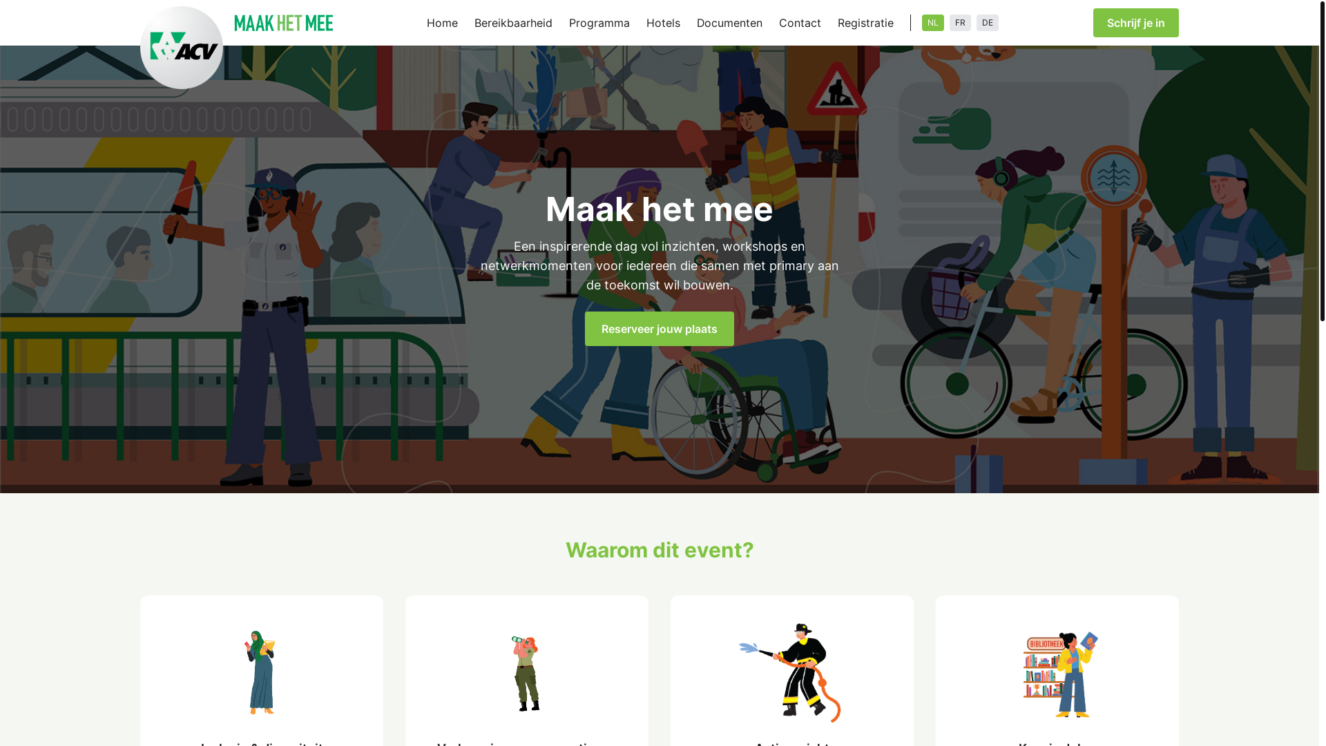 website screenshot of https://acvmaakhetmee.be/