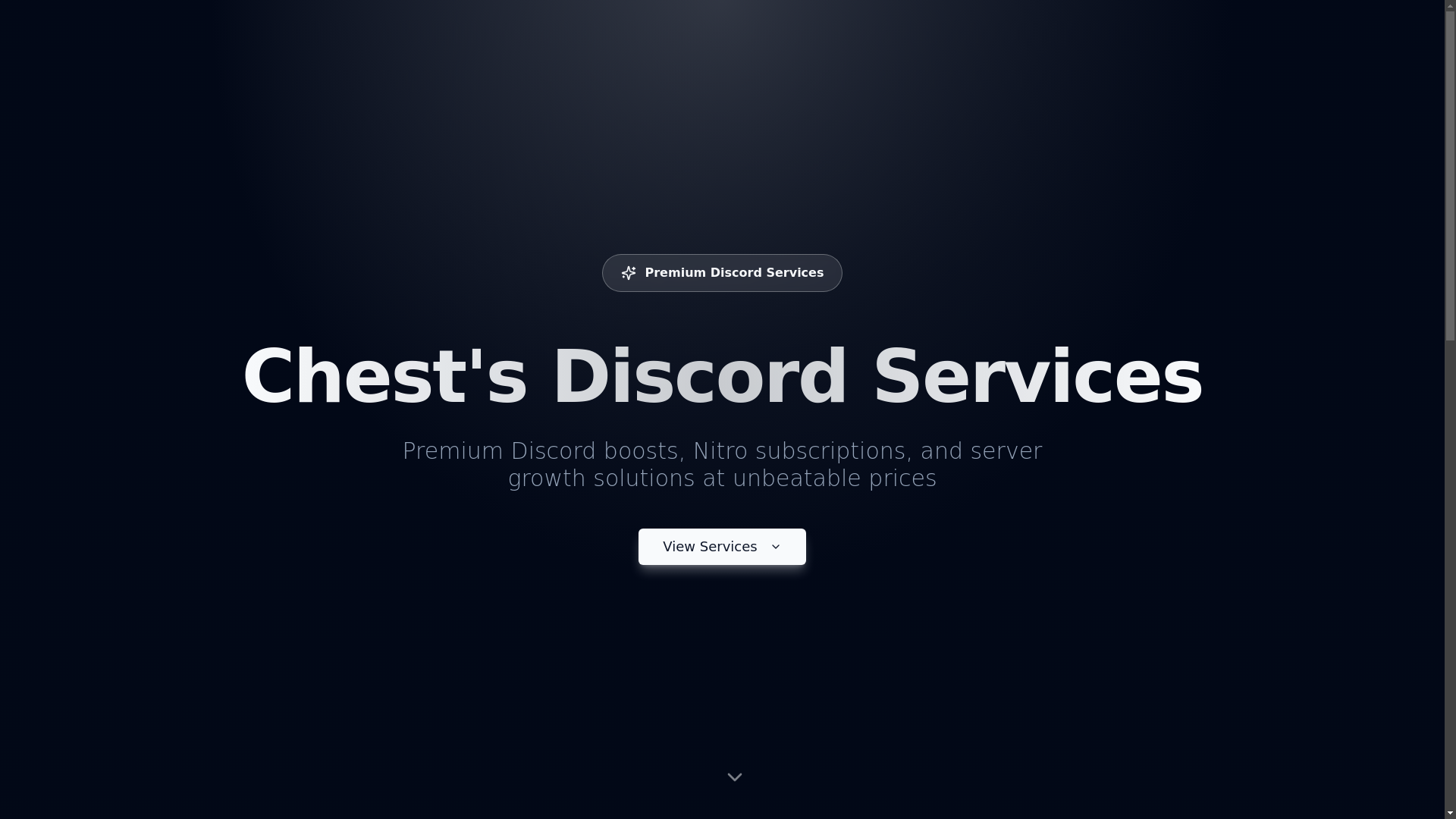 website screenshot of https://chest.services/