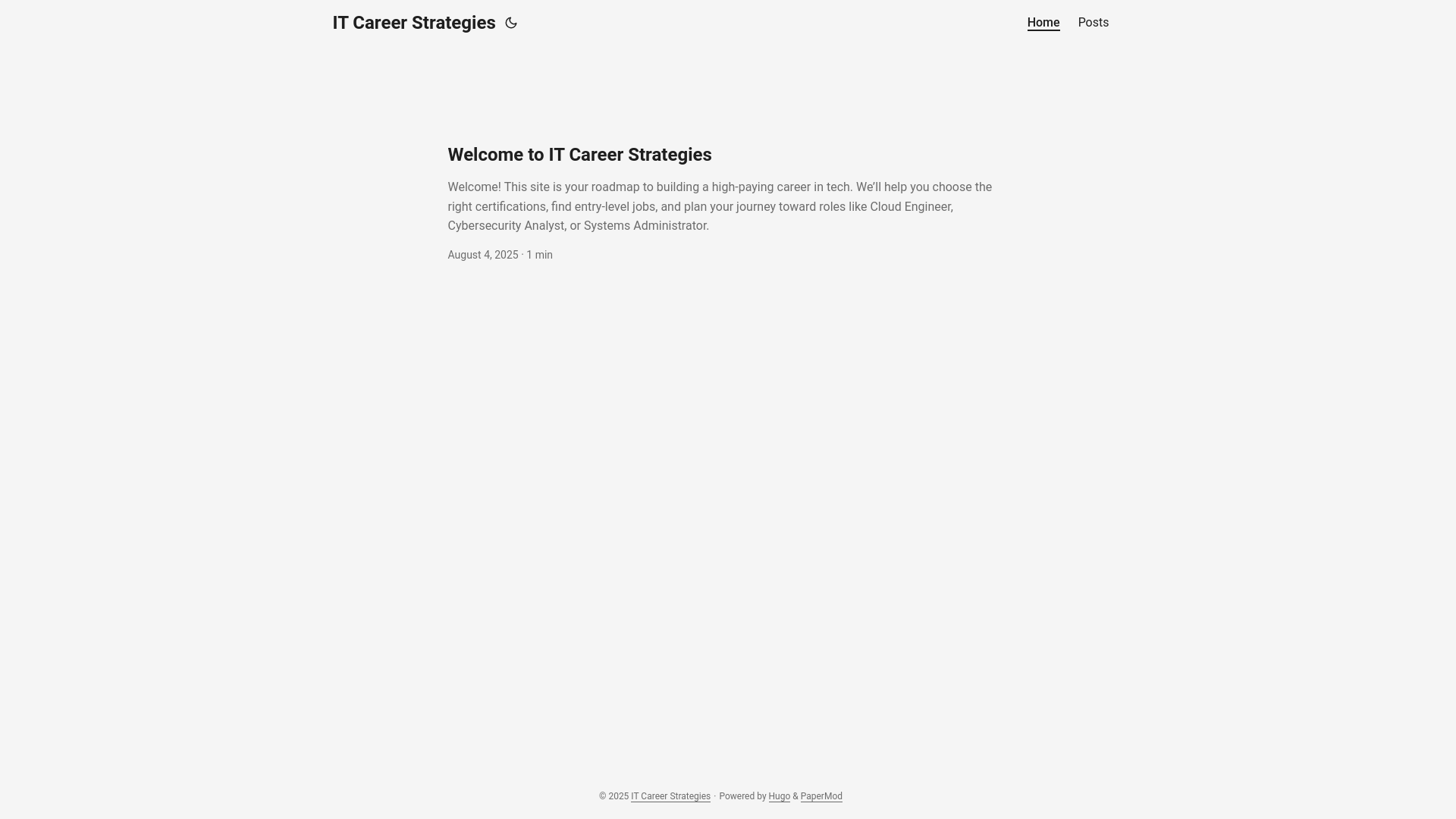 website screenshot of https://itcareerstrategies.com/