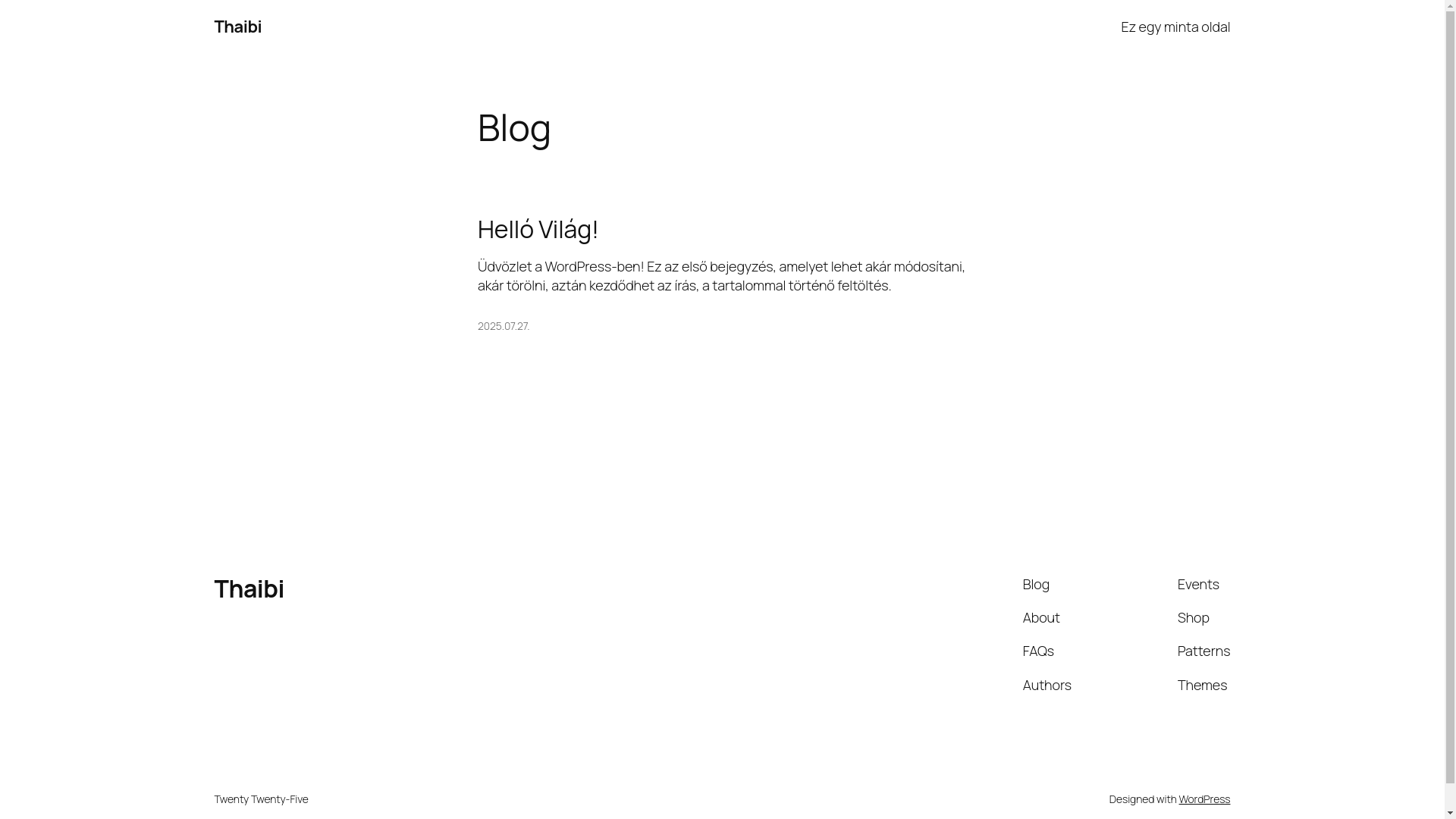 website screenshot of https://thaibi.hu/