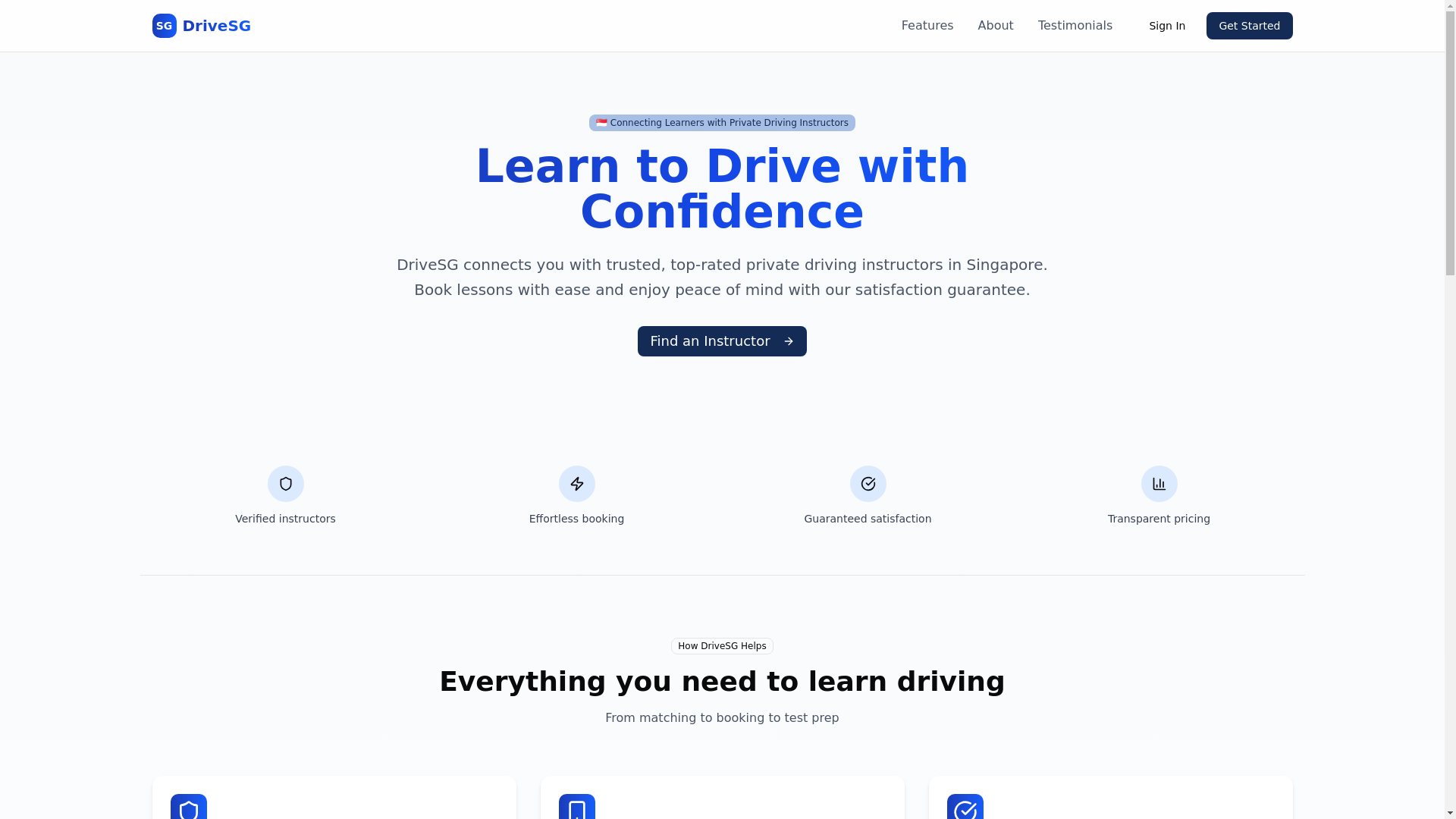 website screenshot of https://drivesg.pages.dev/