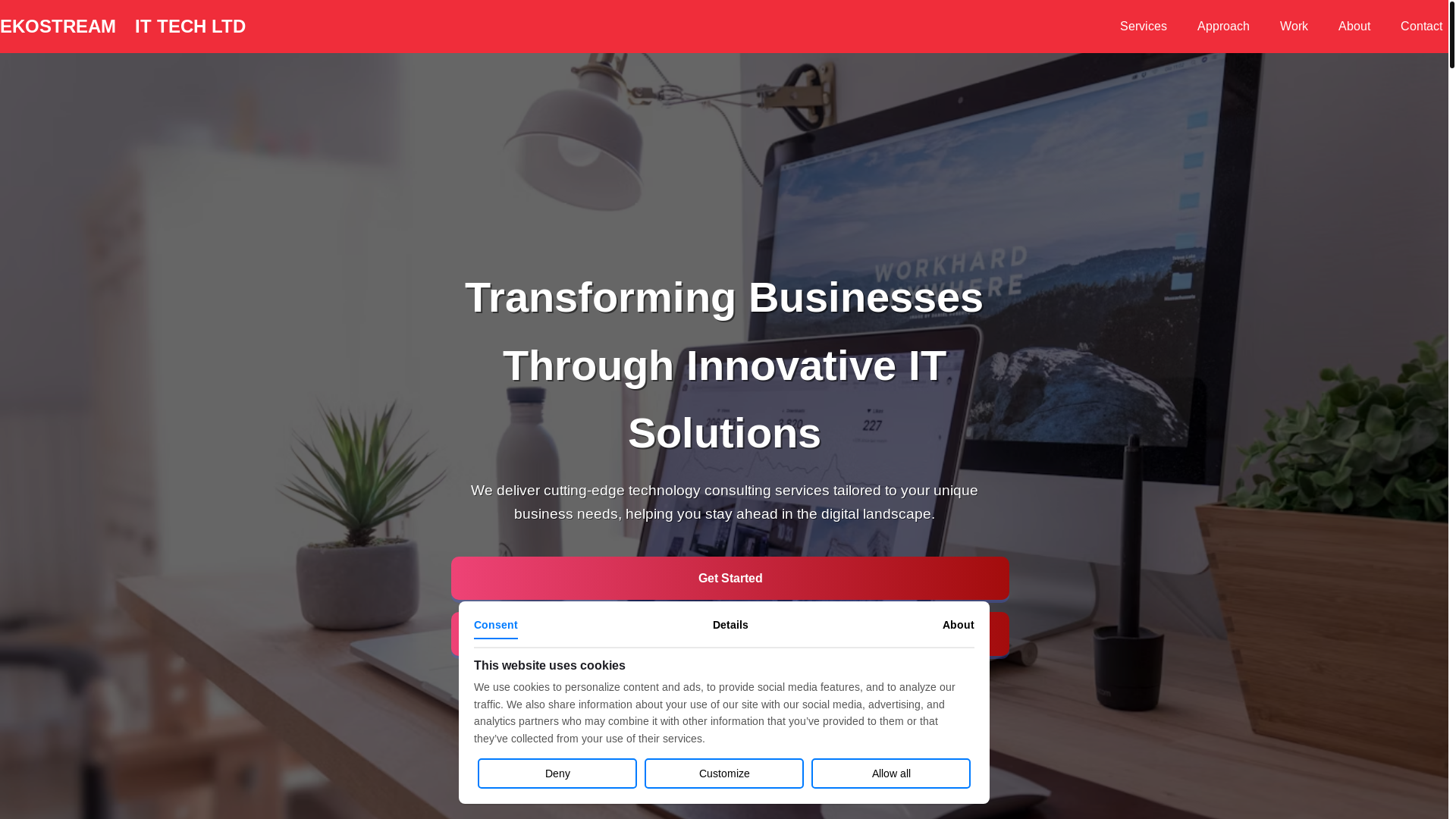 website screenshot of https://ekostreamittech.pages.dev/