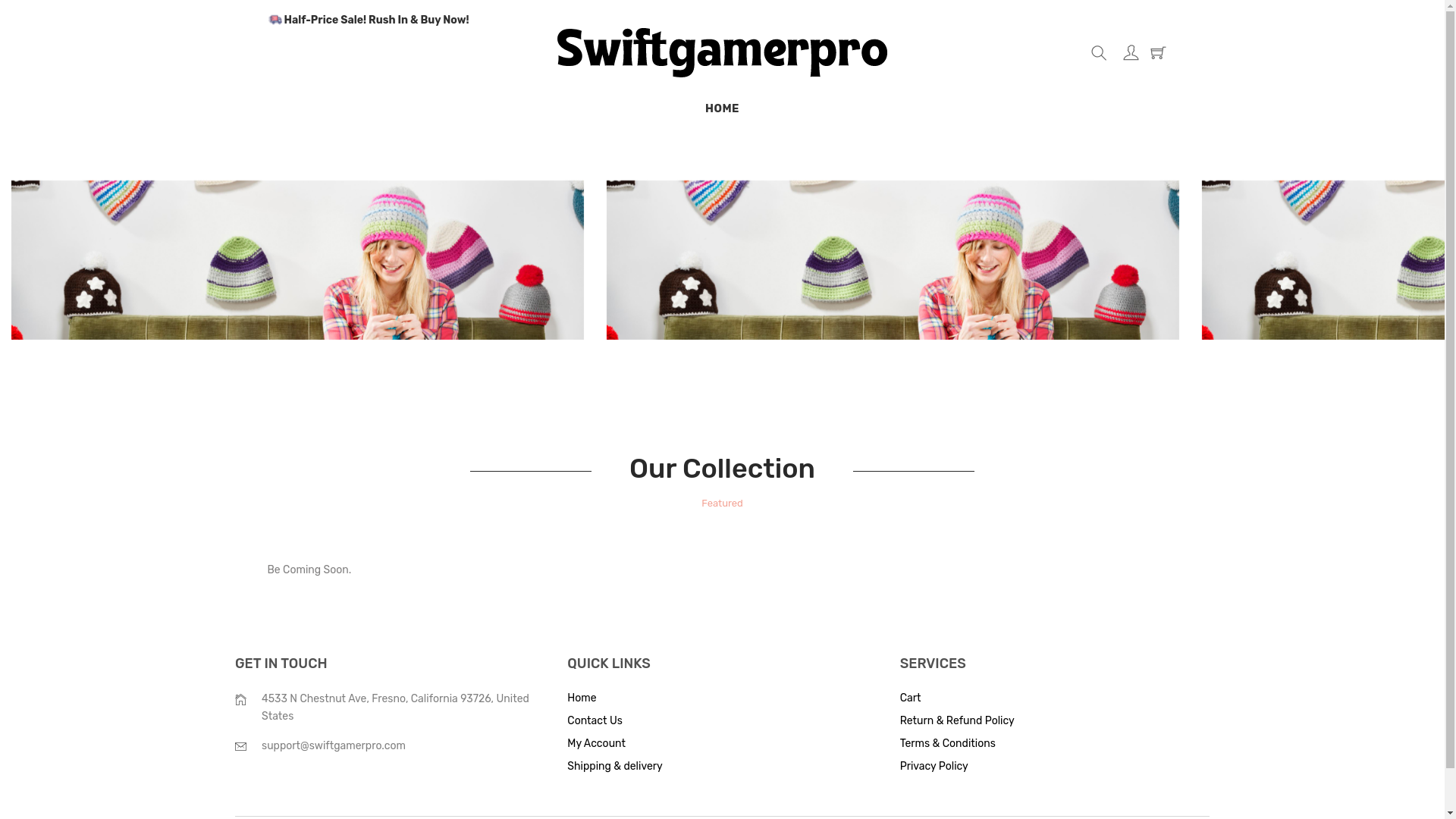 website screenshot of https://swiftgamerpro.com/