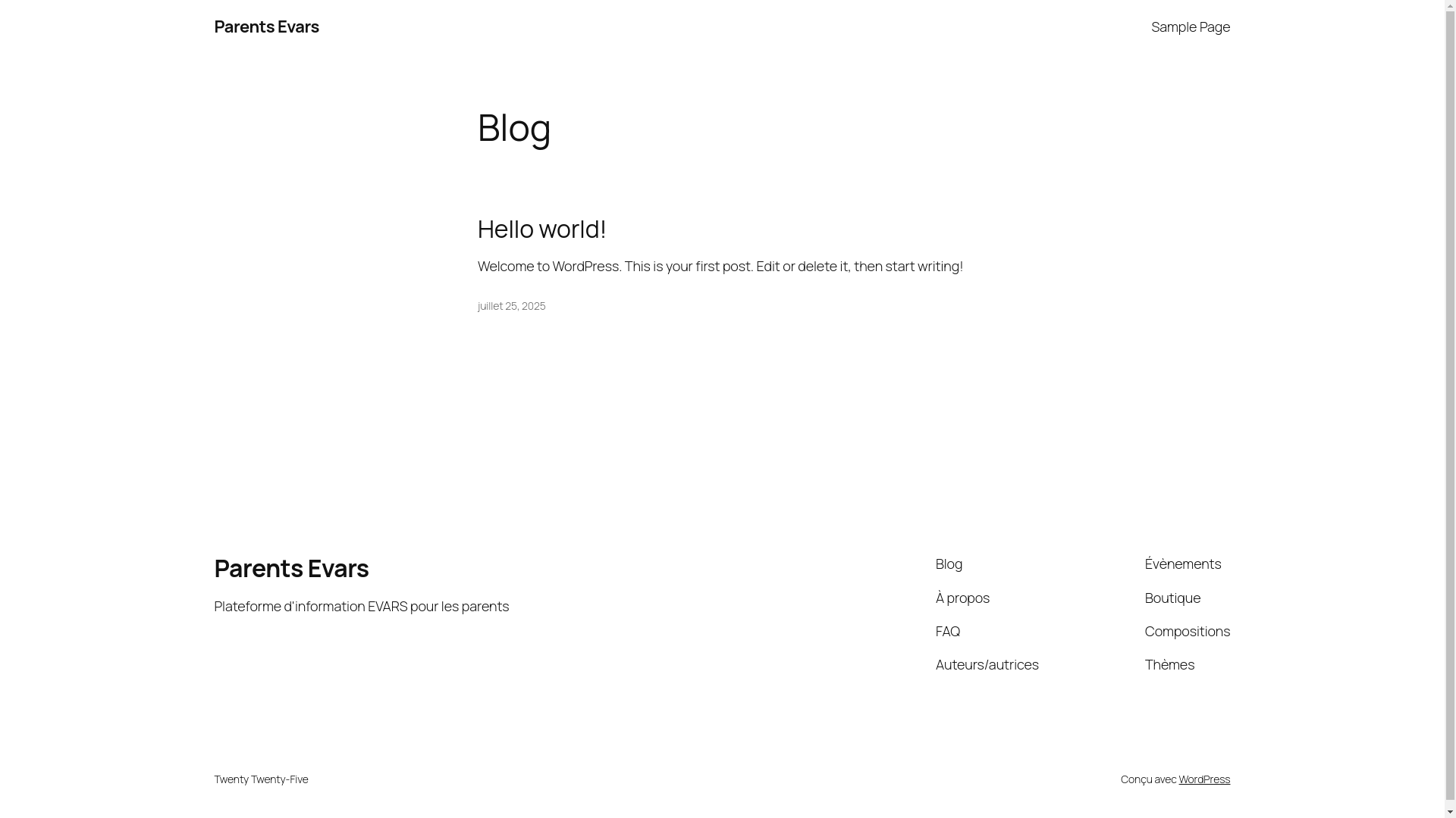 website screenshot of https://parentsevars.fr/