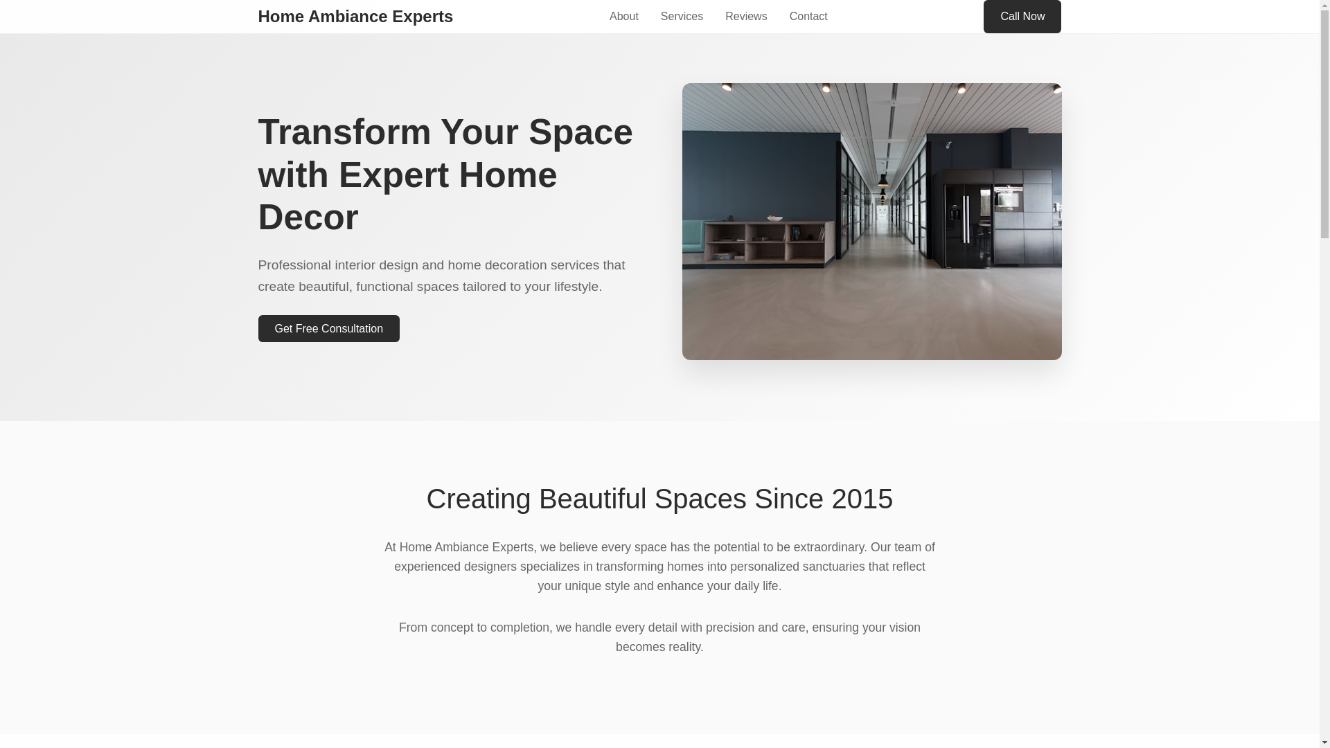 website screenshot of https://homeambianceexperts.cyou/