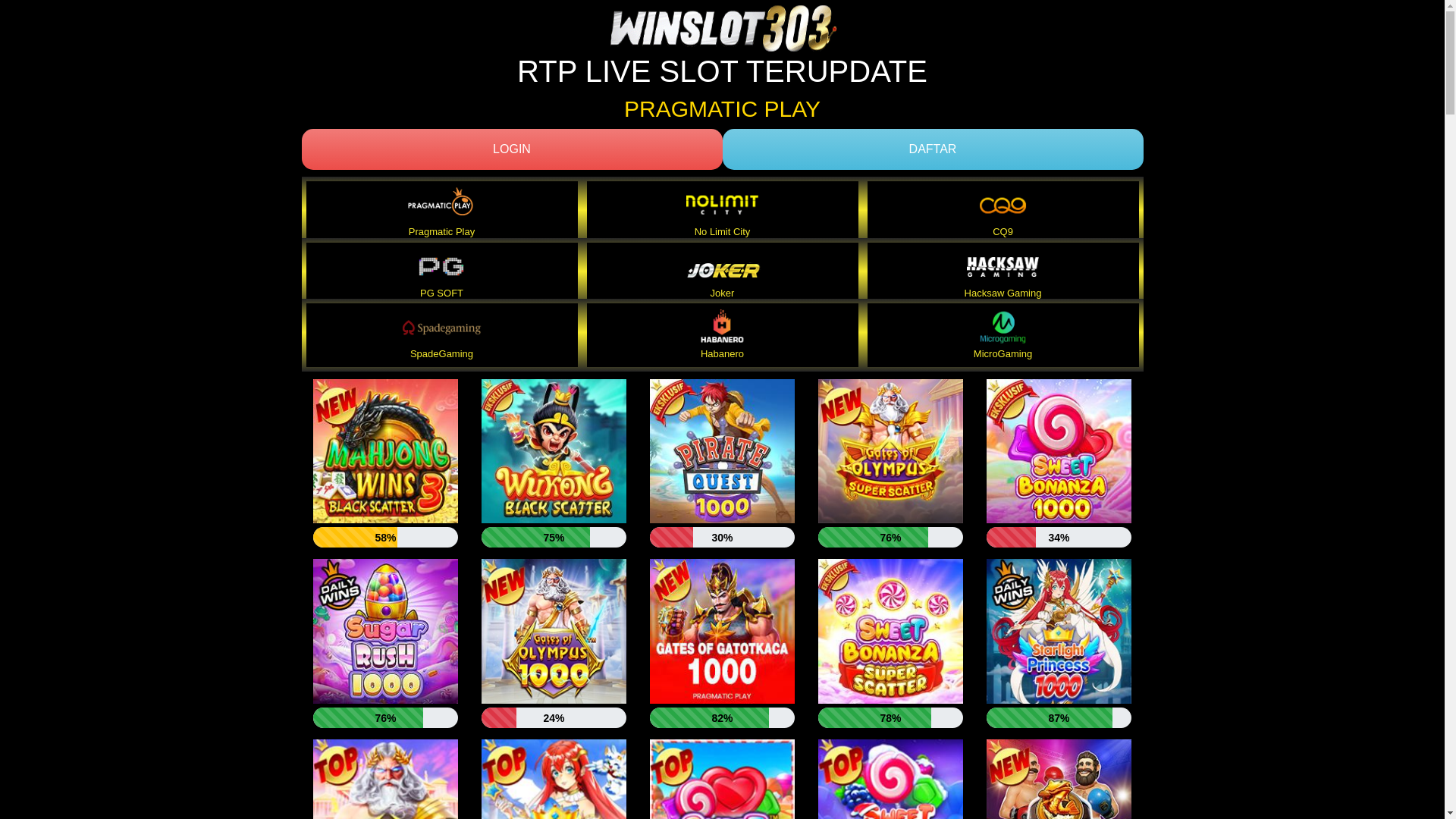 website screenshot of https://menangws303.cyou/