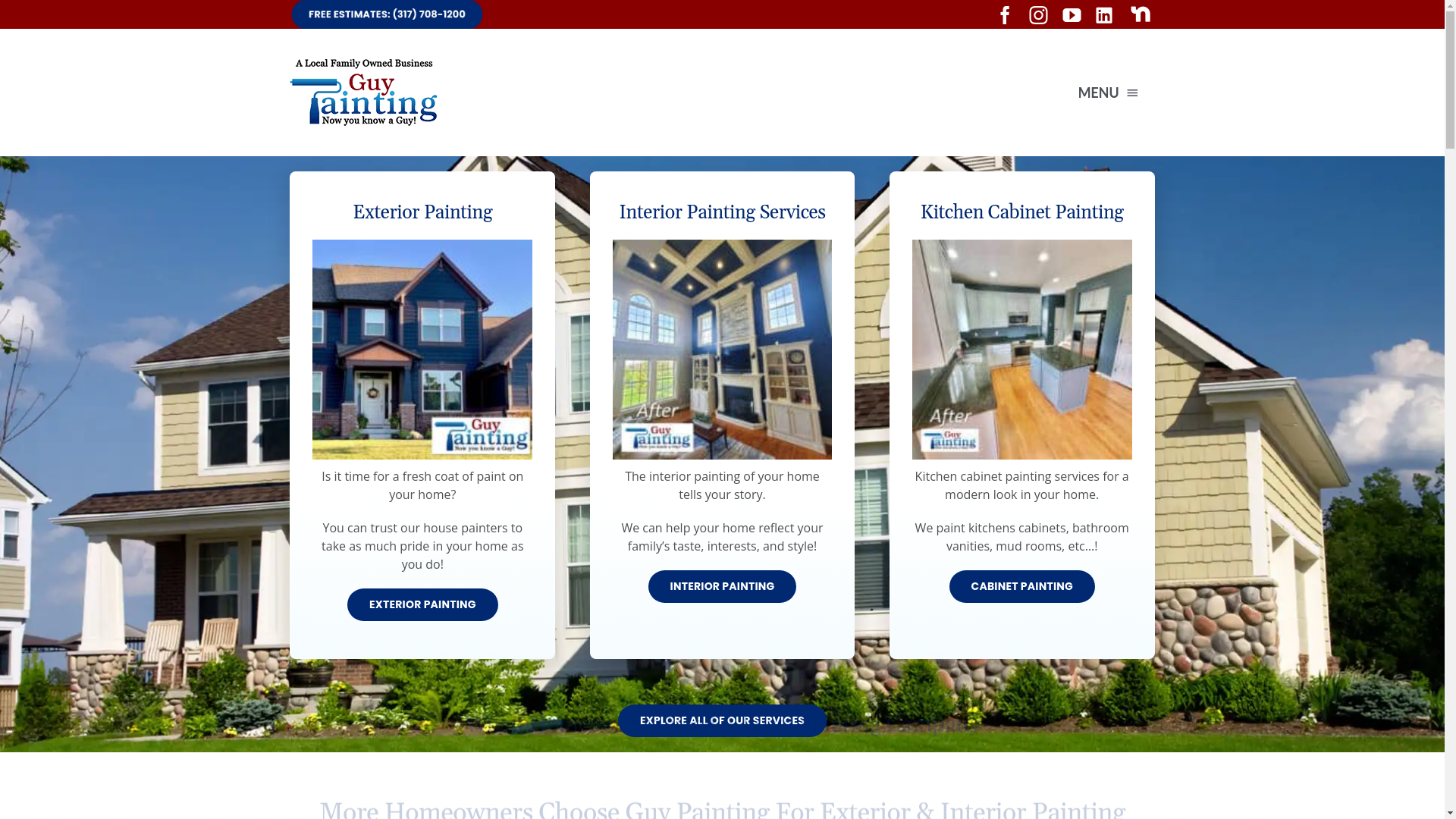 website screenshot of https://shopguypainting.com/