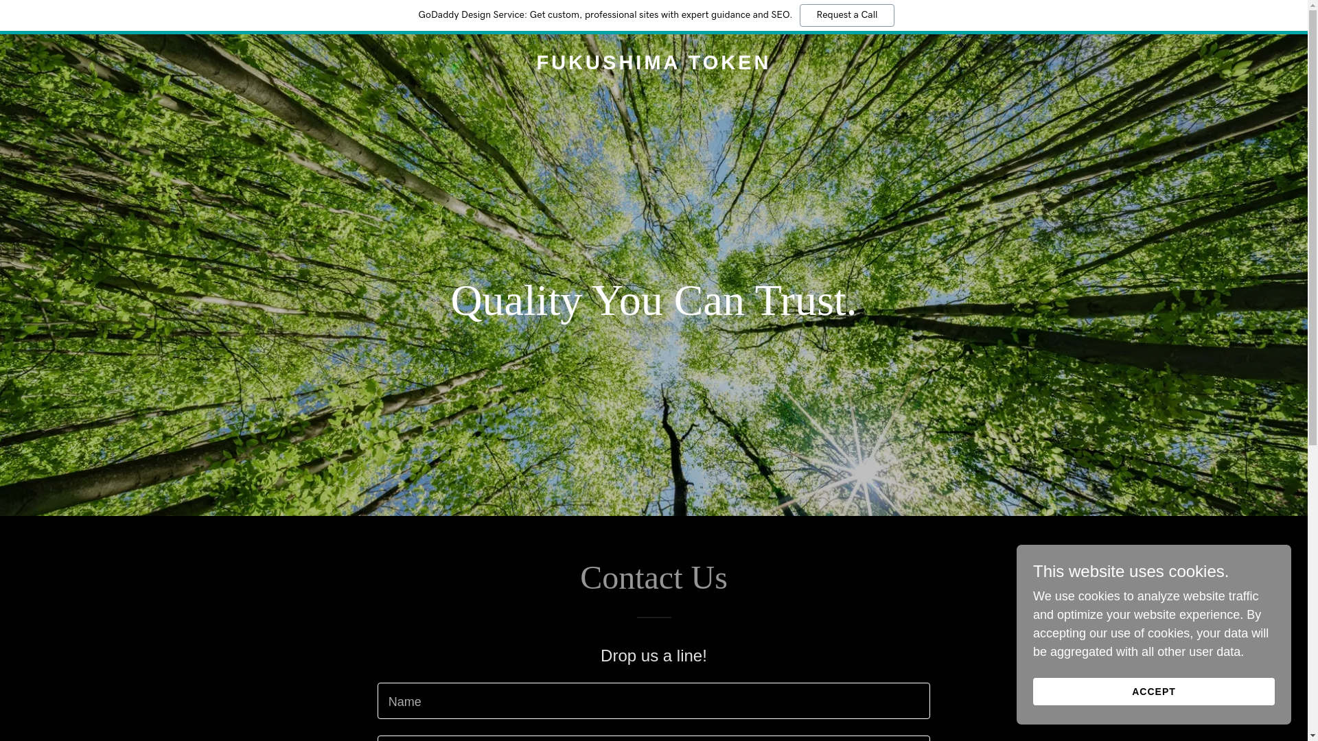 website screenshot of https://fukushimatoken.xyz/