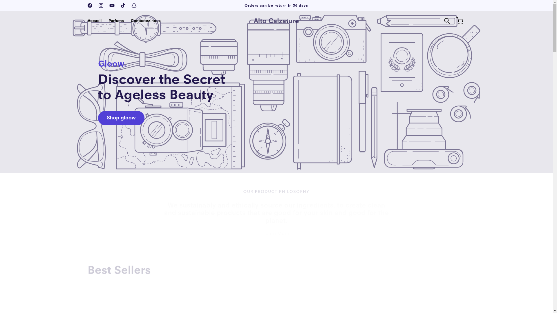 website screenshot of https://altocalzature.com/