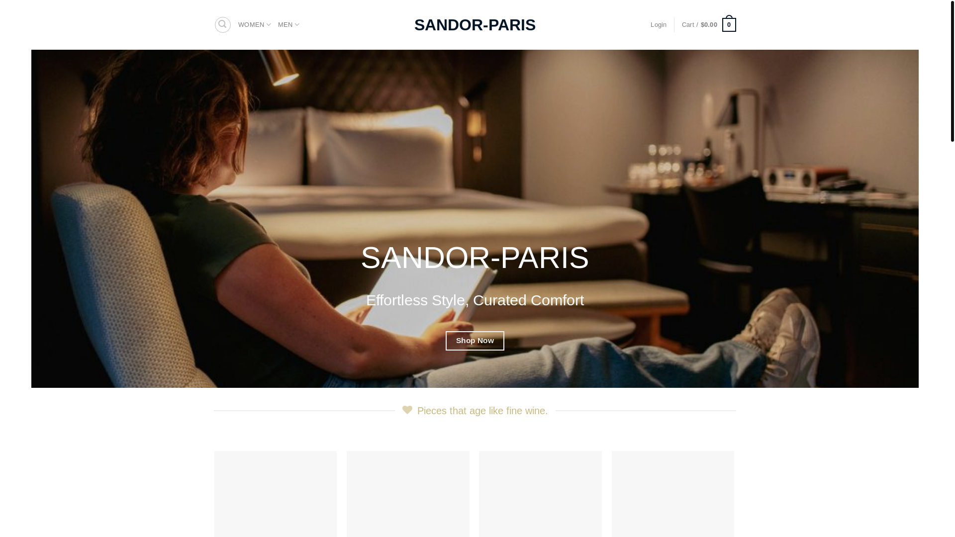 website screenshot of https://sandor-paris.com/