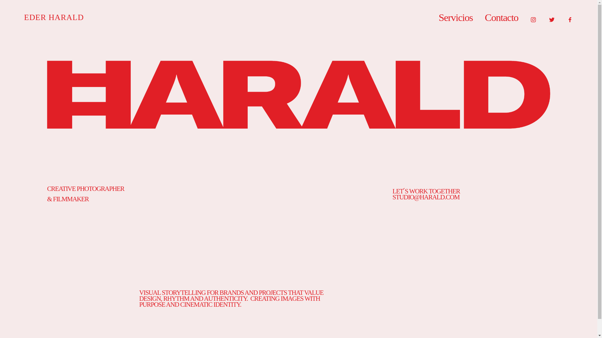 website screenshot of https://haraldstudio.com/