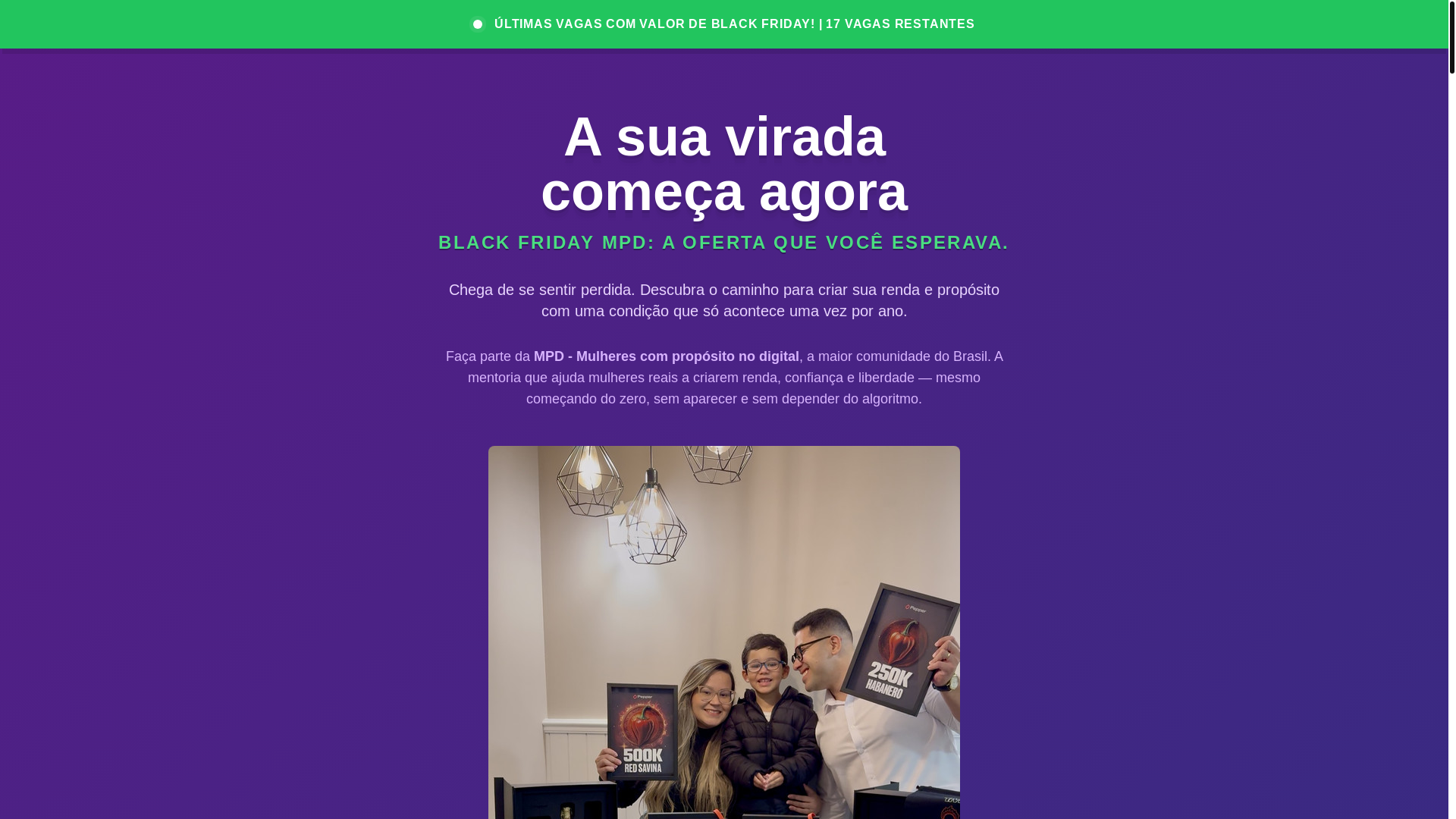 website screenshot of https://comunidadempd.site/