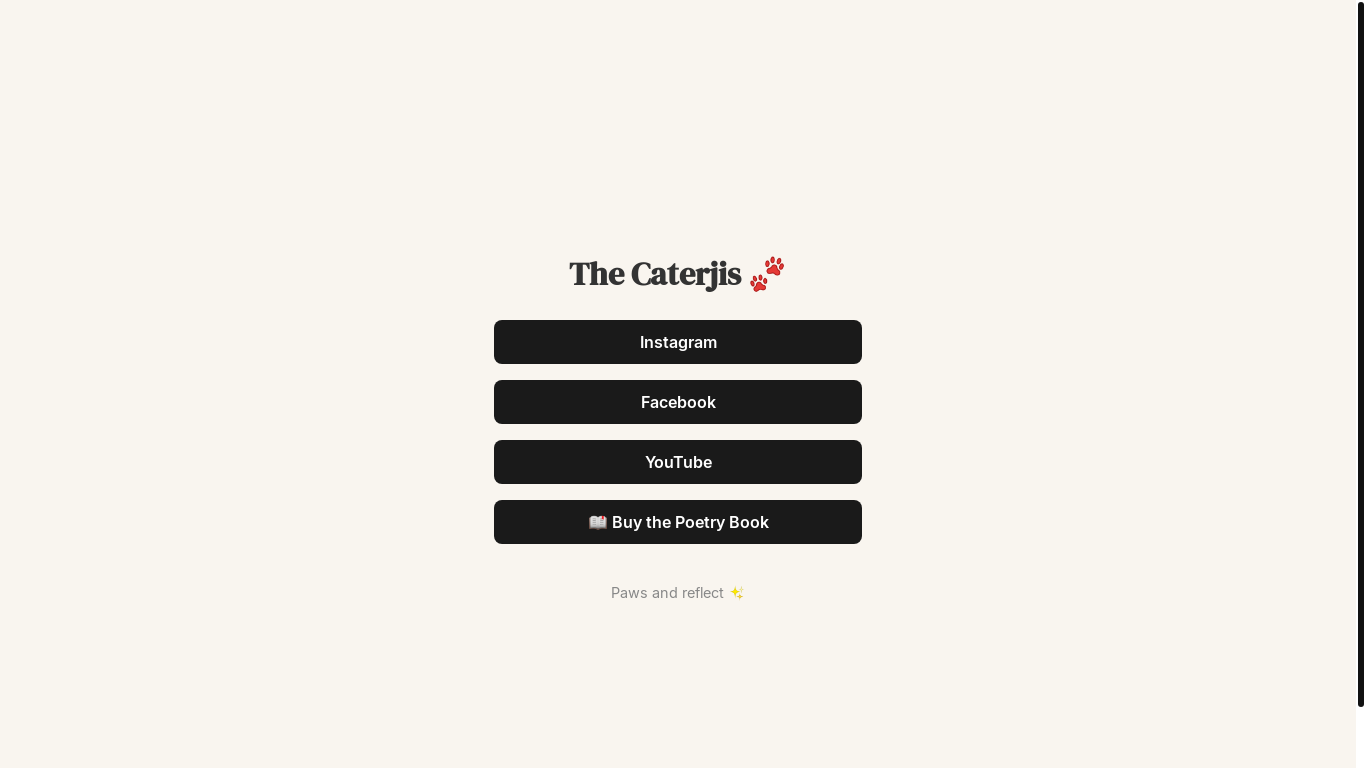 website screenshot of https://thecaterjis.com/