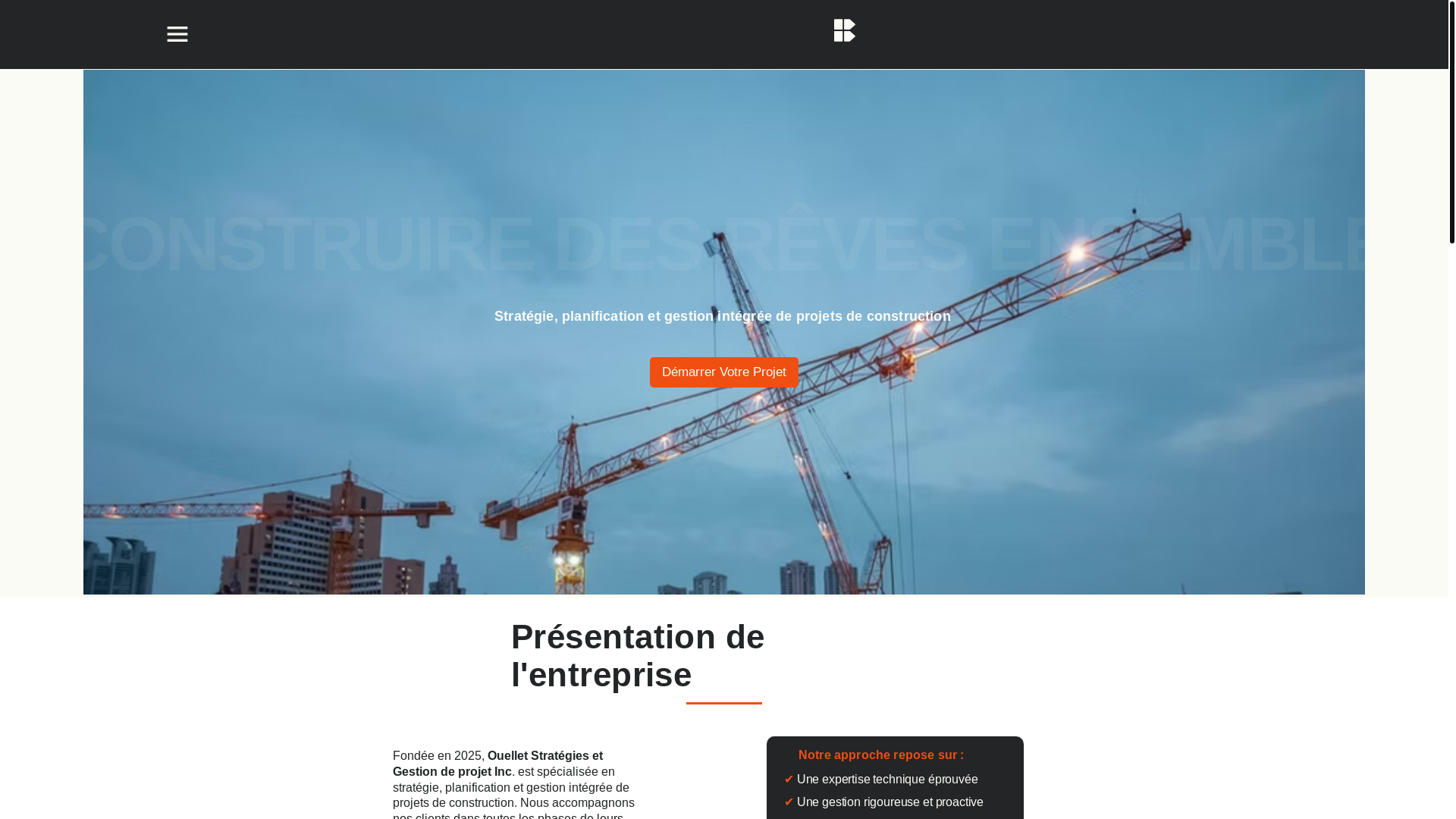 website screenshot of https://ouelletsgp.com/