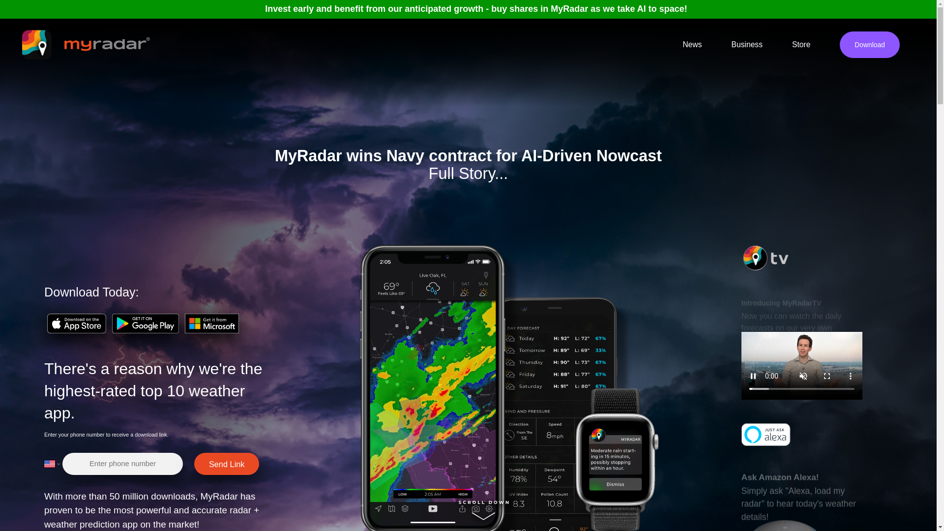 website screenshot of https://myradar-static-website.pages.dev/