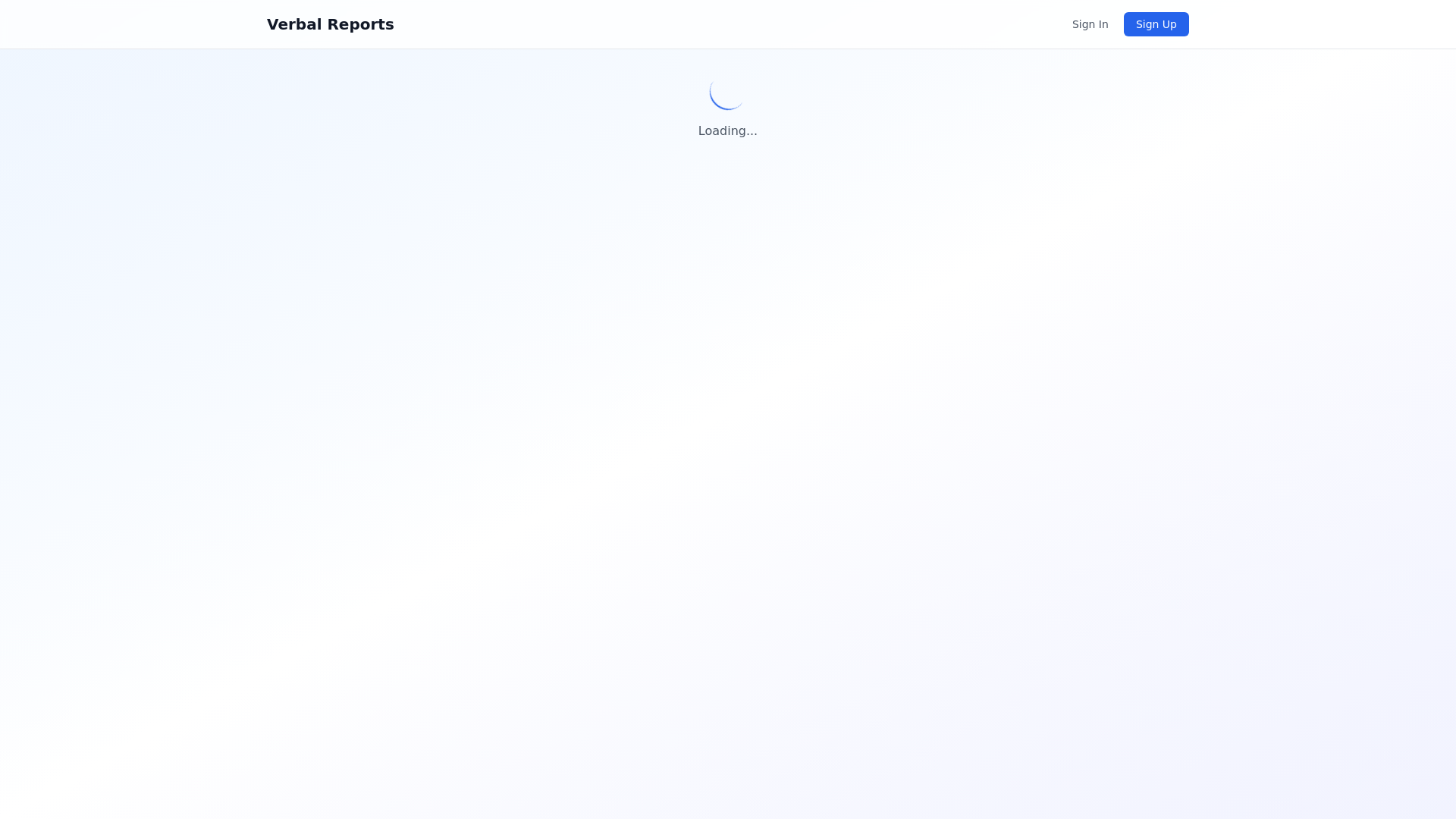 website screenshot of https://verbalreports.online/