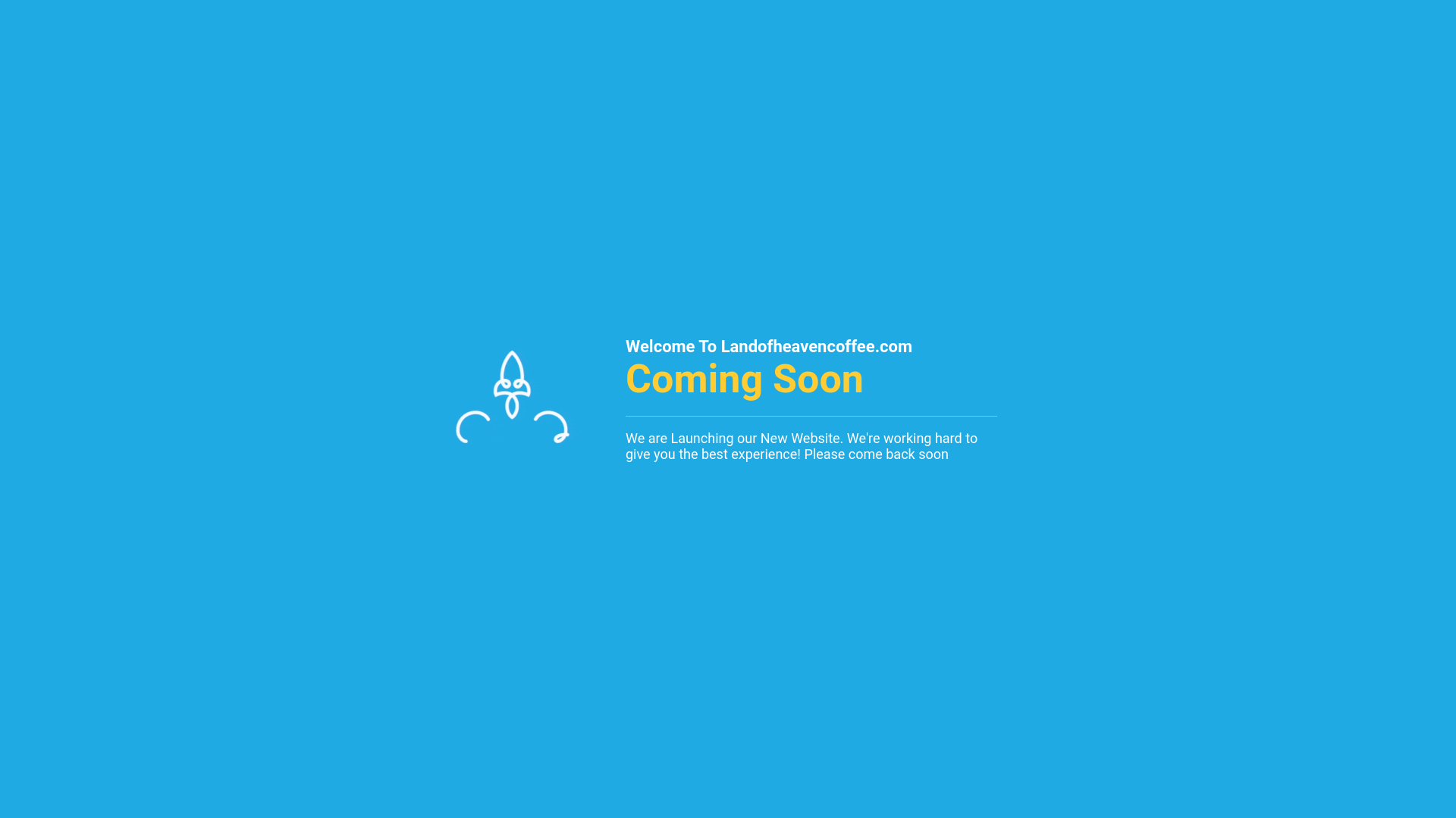 website screenshot of https://landofheavencoffee.com/