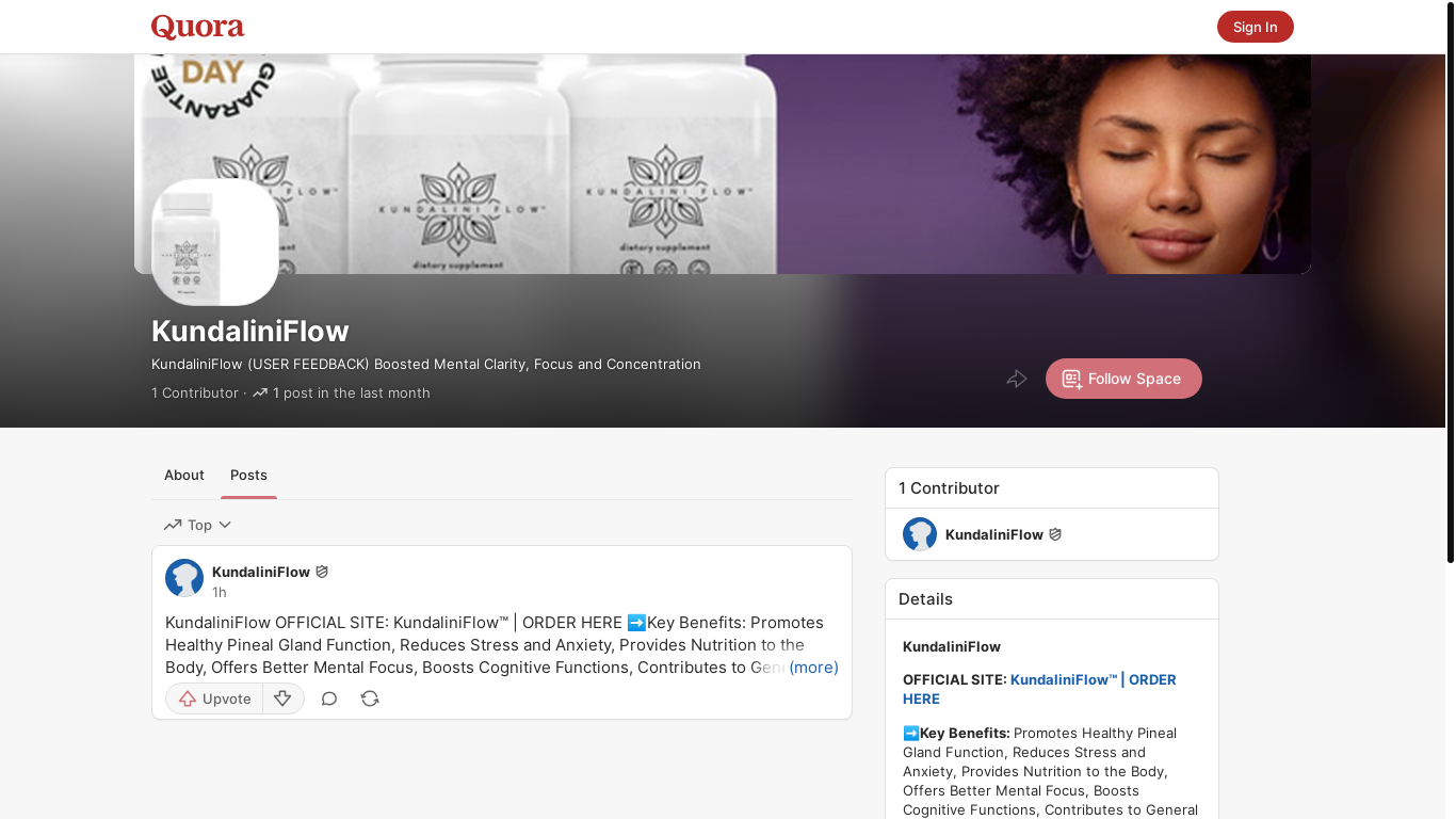 website screenshot of https://kundaliniflow.quora.com/