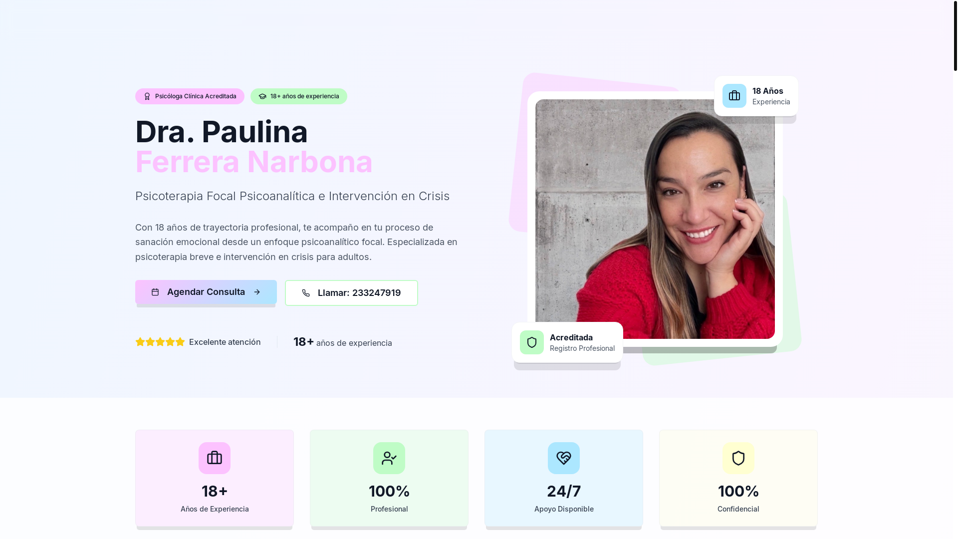 website screenshot of https://paulinaferrera.com/