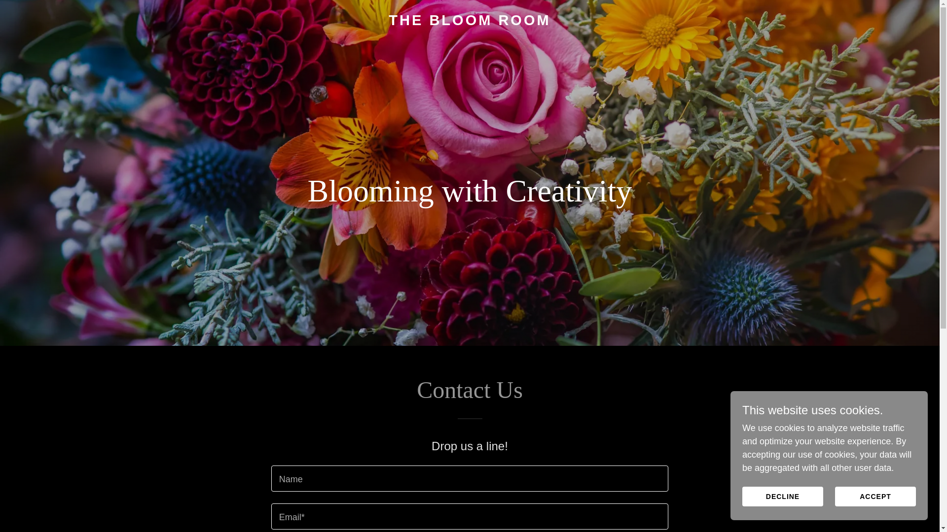 website screenshot of https://bloomroomfloristry.com/