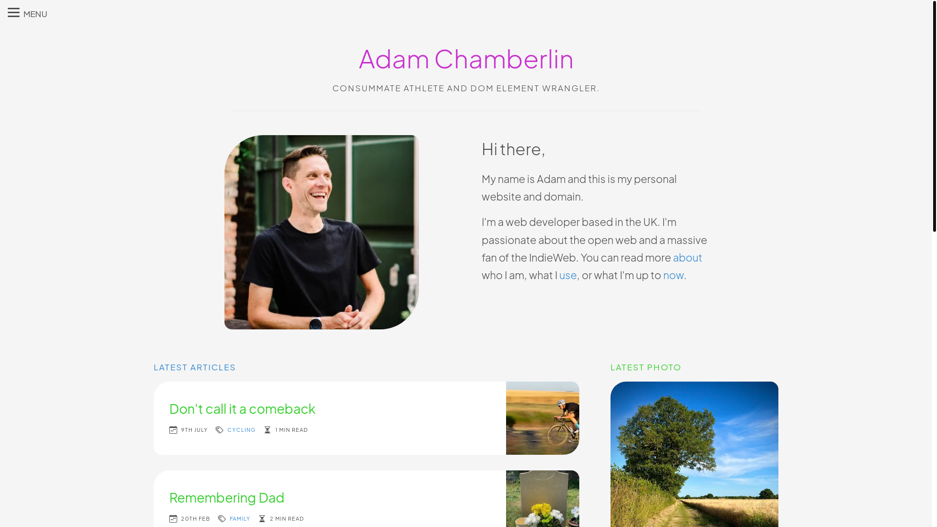 website screenshot of https://adamchamberlin-info.pages.dev/