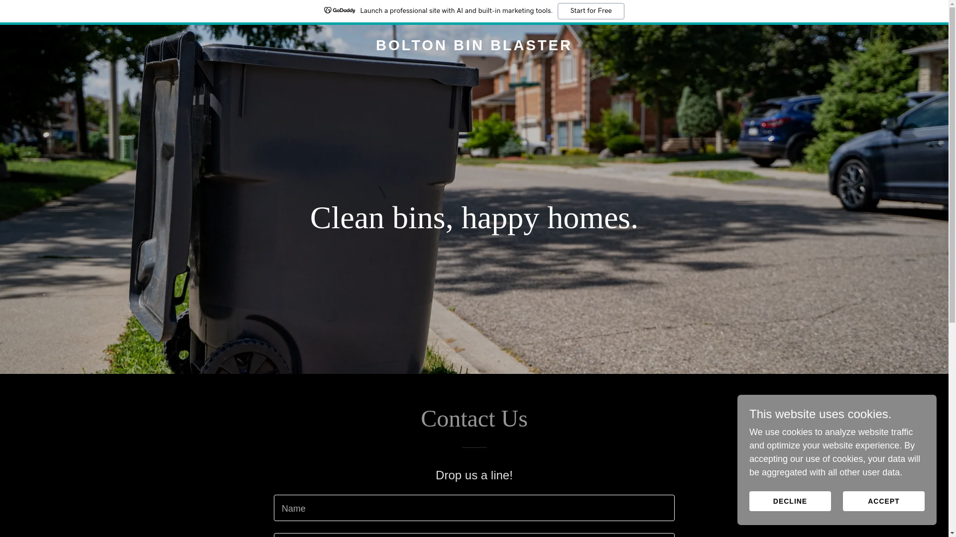 website screenshot of https://boltonbinblaster.co.uk/