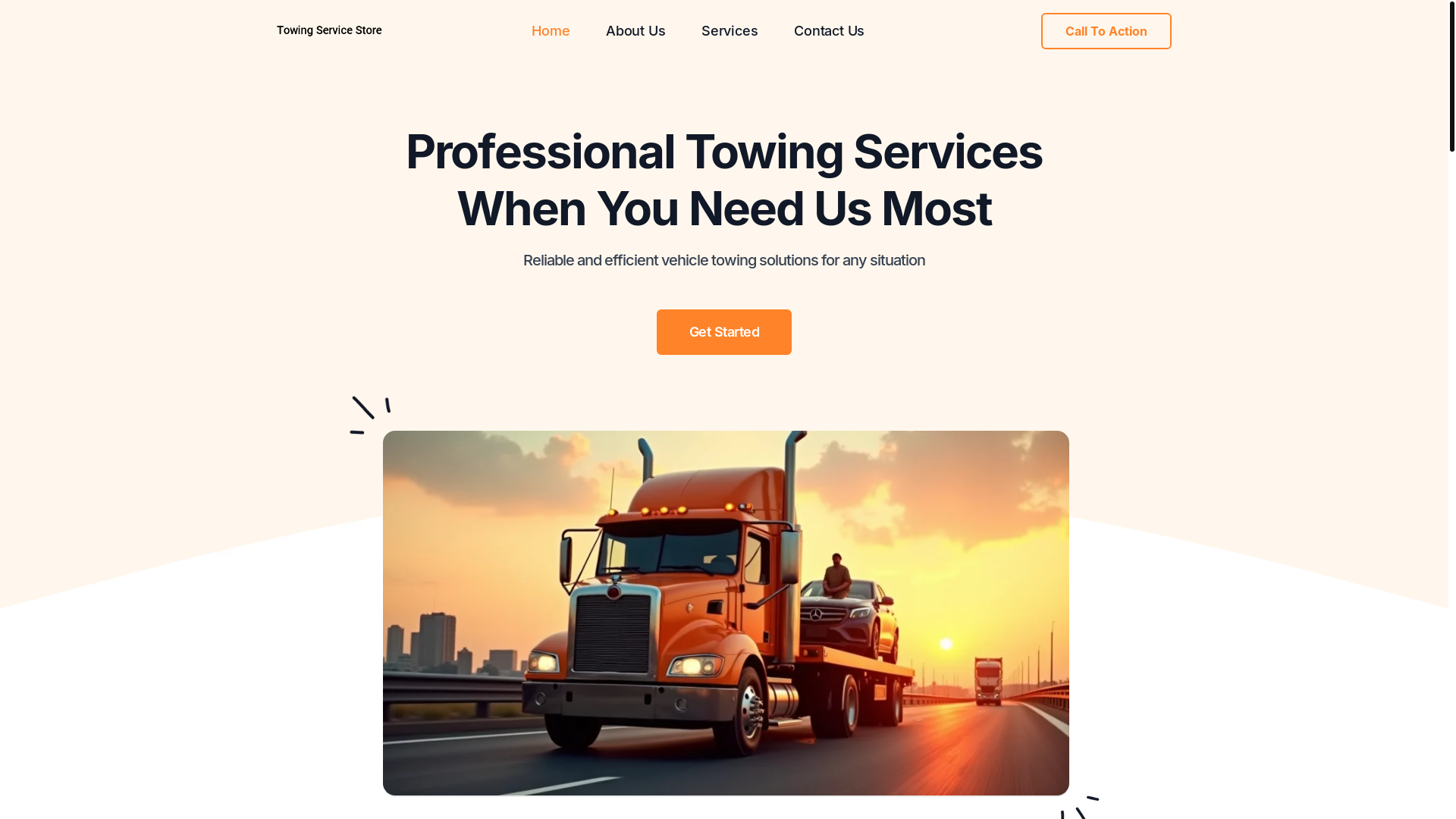 website screenshot of https://towingservice.store/