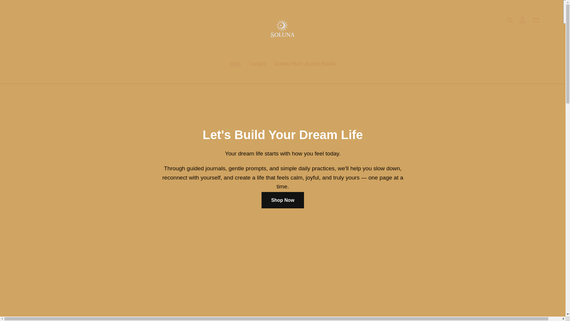 website screenshot of https://solunamindful.com/