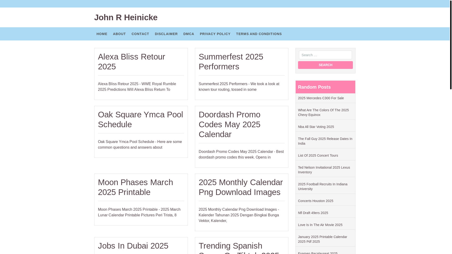website screenshot of https://johnrheinicke.pages.dev/