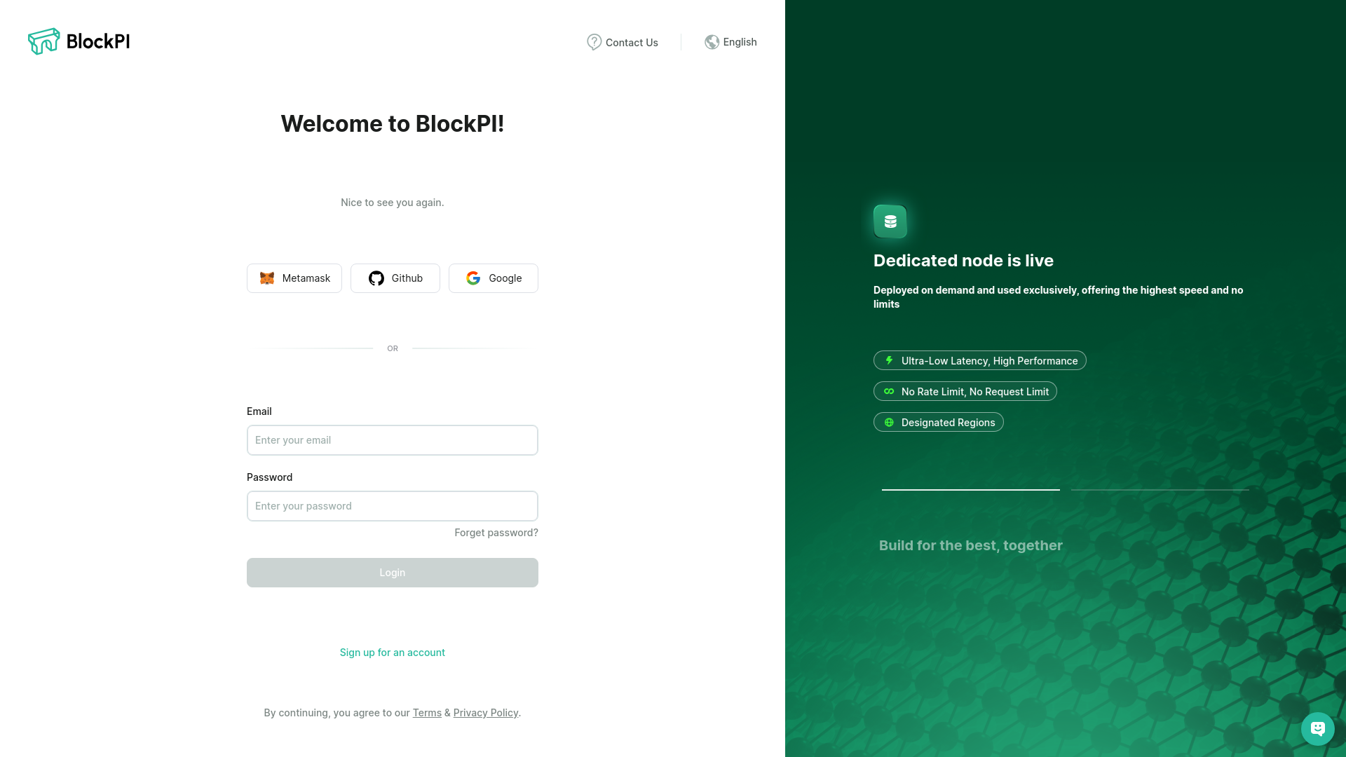 website screenshot of https://dashboard-blockpi-io.pages.dev/