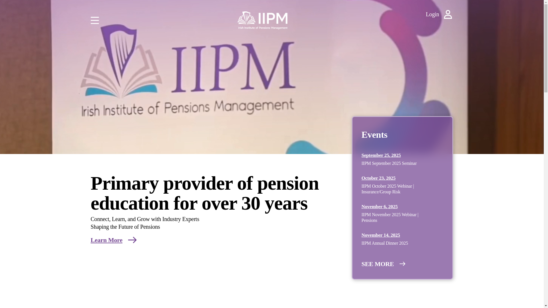 website screenshot of https://iipm.ie/