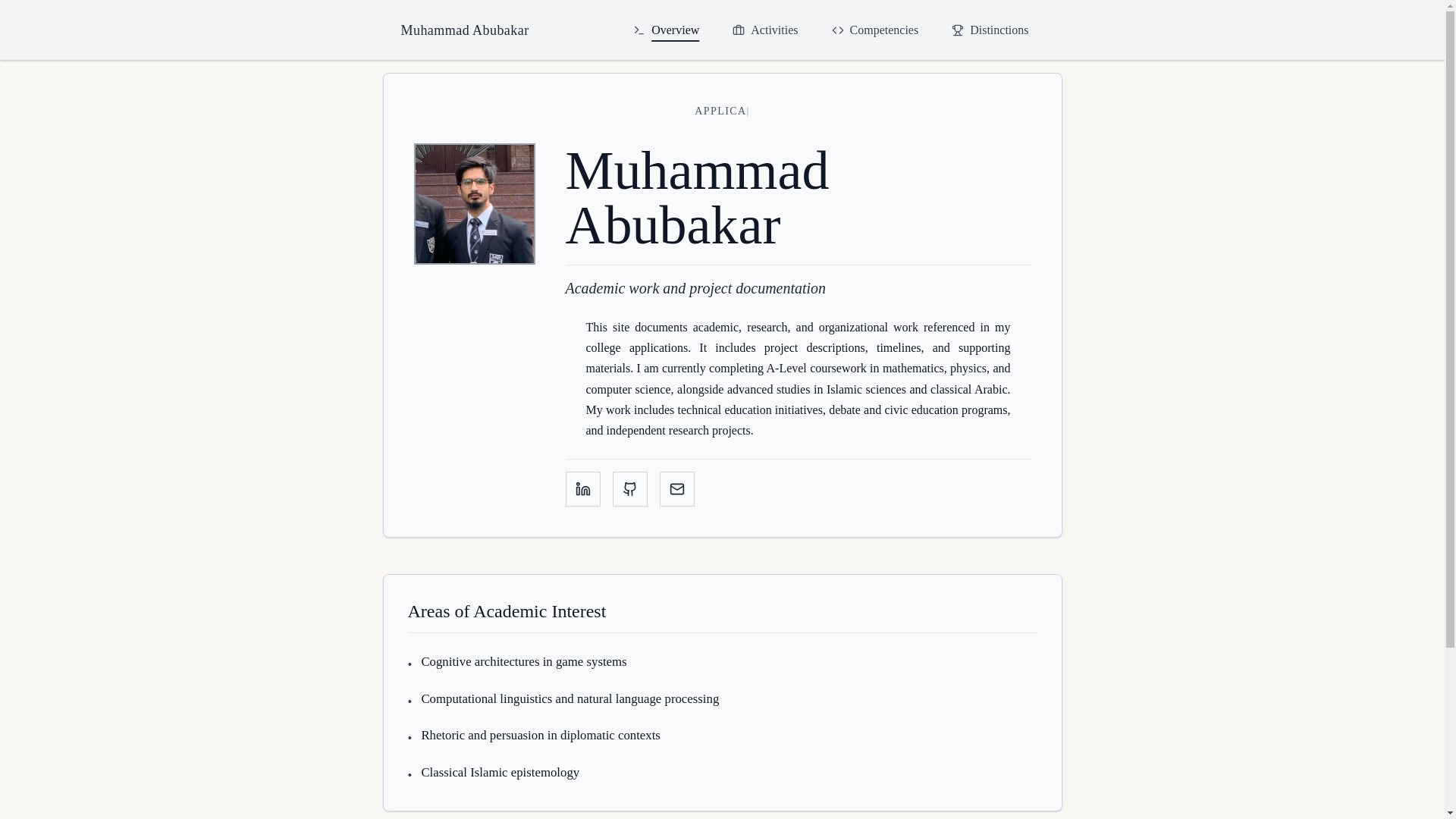 website screenshot of https://muhammad-abubakar.xyz/
