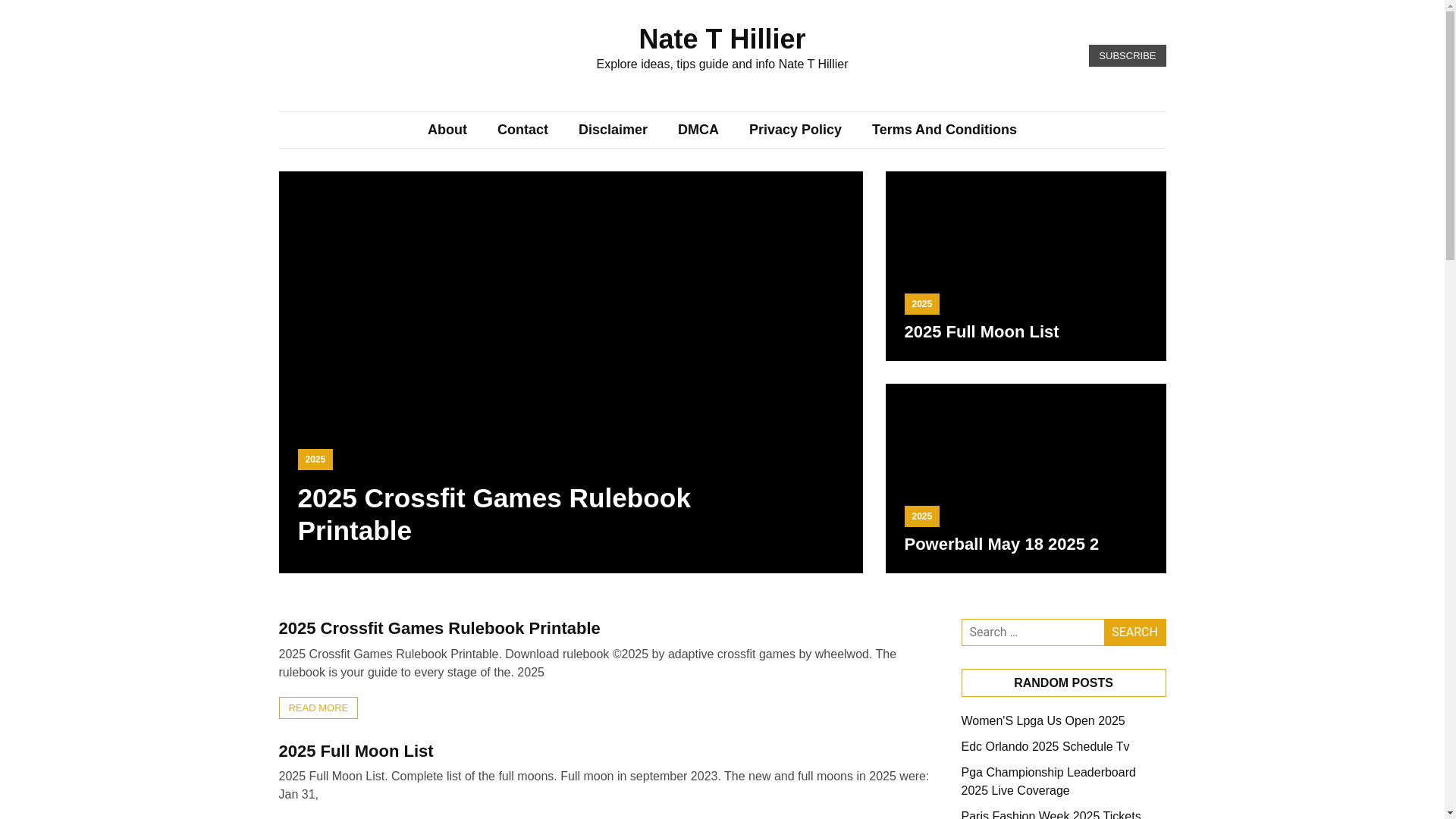 website screenshot of https://natethillier.pages.dev/